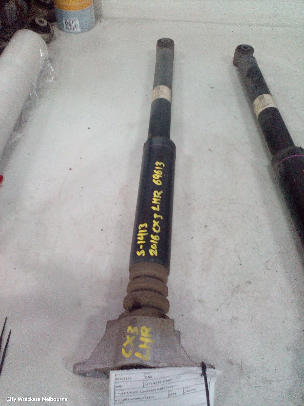 MAZDA CX3 SHOCK ABSORBER, DK, REAR, LEFT/RIGHT, SINGLE SHOCK ONLY, 4WD, 03/2015 - 02/2017 - Image 2