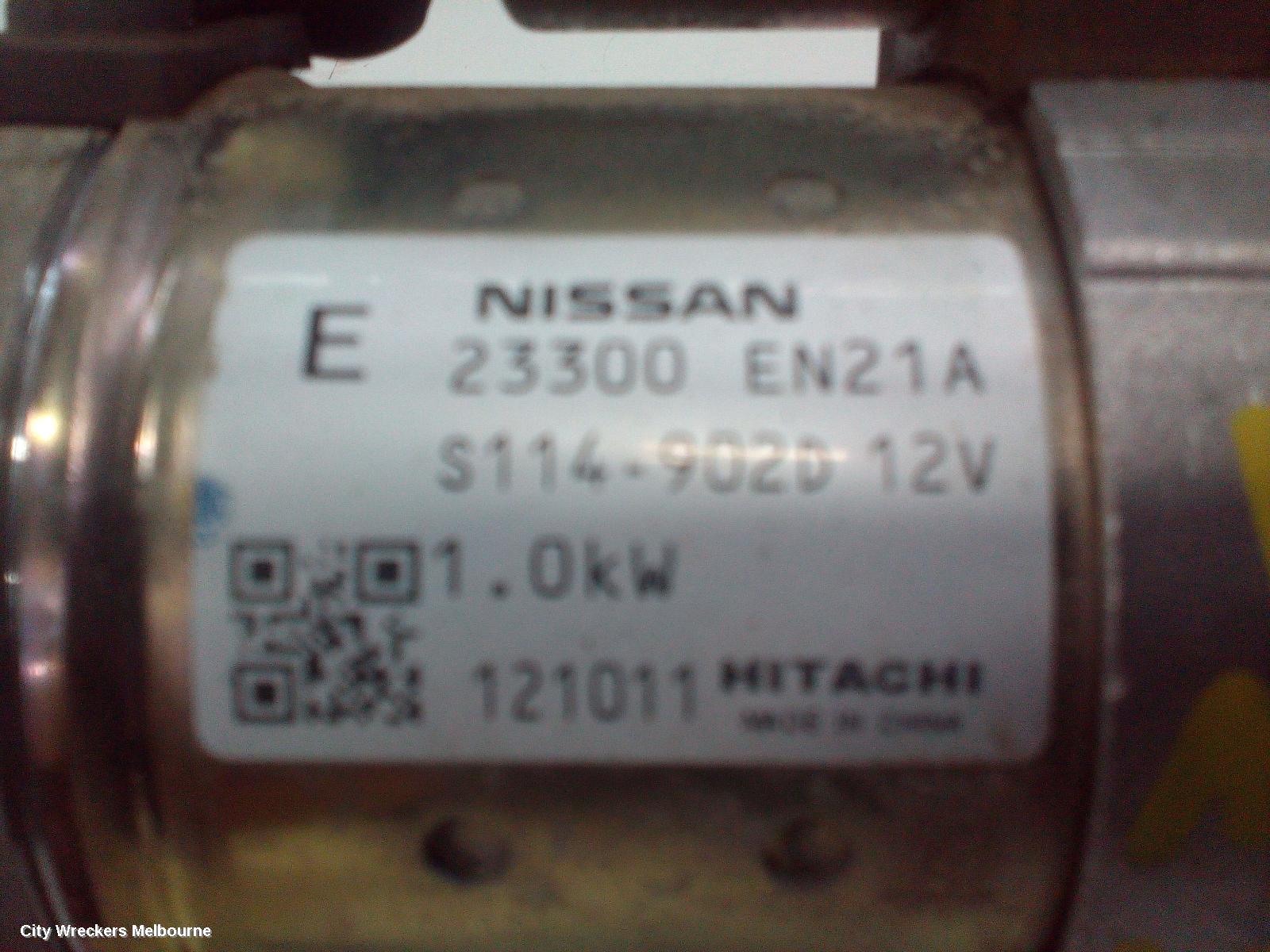 NISSAN PULSAR STARTER, PETROL, 1.8, MRA8DE, B17/C12, 12/2012 - 12/2017 - Image 2