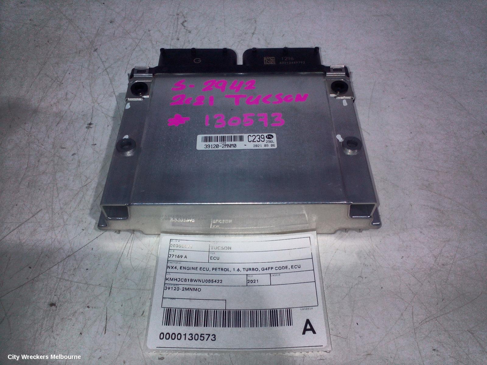 HYUNDAI TUCSON ECU, NX4, ENGINE ECU, PETROL, 1.6, TURBO, G4FP CODE, ECU ONLY, 02/2021 ONWARDS - Image 1
