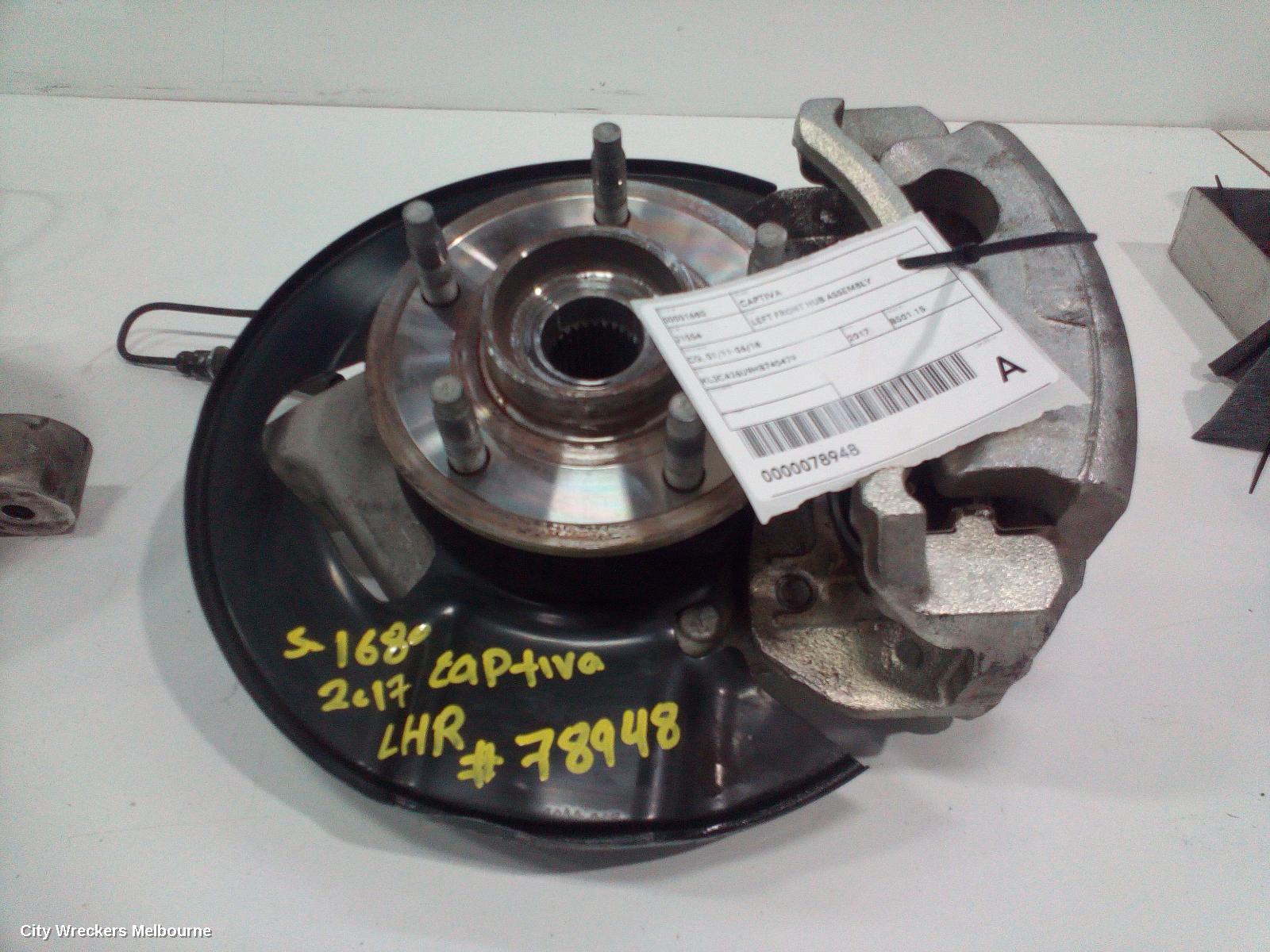 HOLDEN CAPTIVA LEFT FRONT HUB ASSEMBLY, CG, 01/2011 - 06/2018 - Image 1