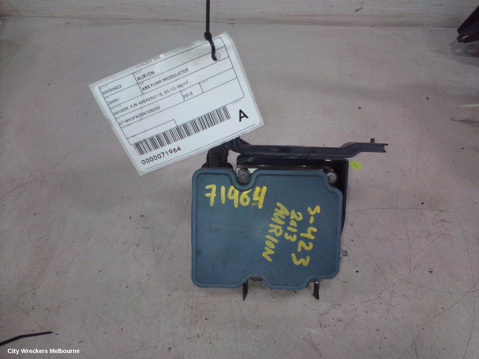 TOYOTA AURION ABS PUMP/MODULATOR, GSV50R, P/N 4454006110, 02/2012 - 08/2017 - Image 1
