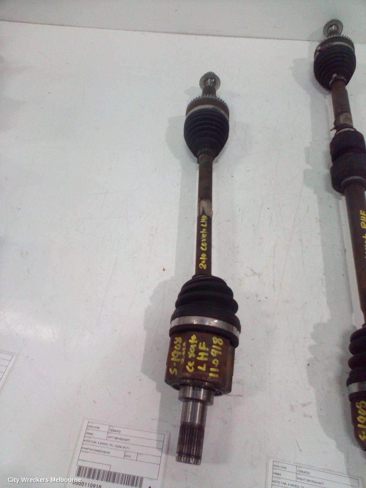 KIA CERATO LEFT DRIVESHAFT, AUTO T/M, 4 SPEED, TD, 10/2008 - 09/2011 - Image 2