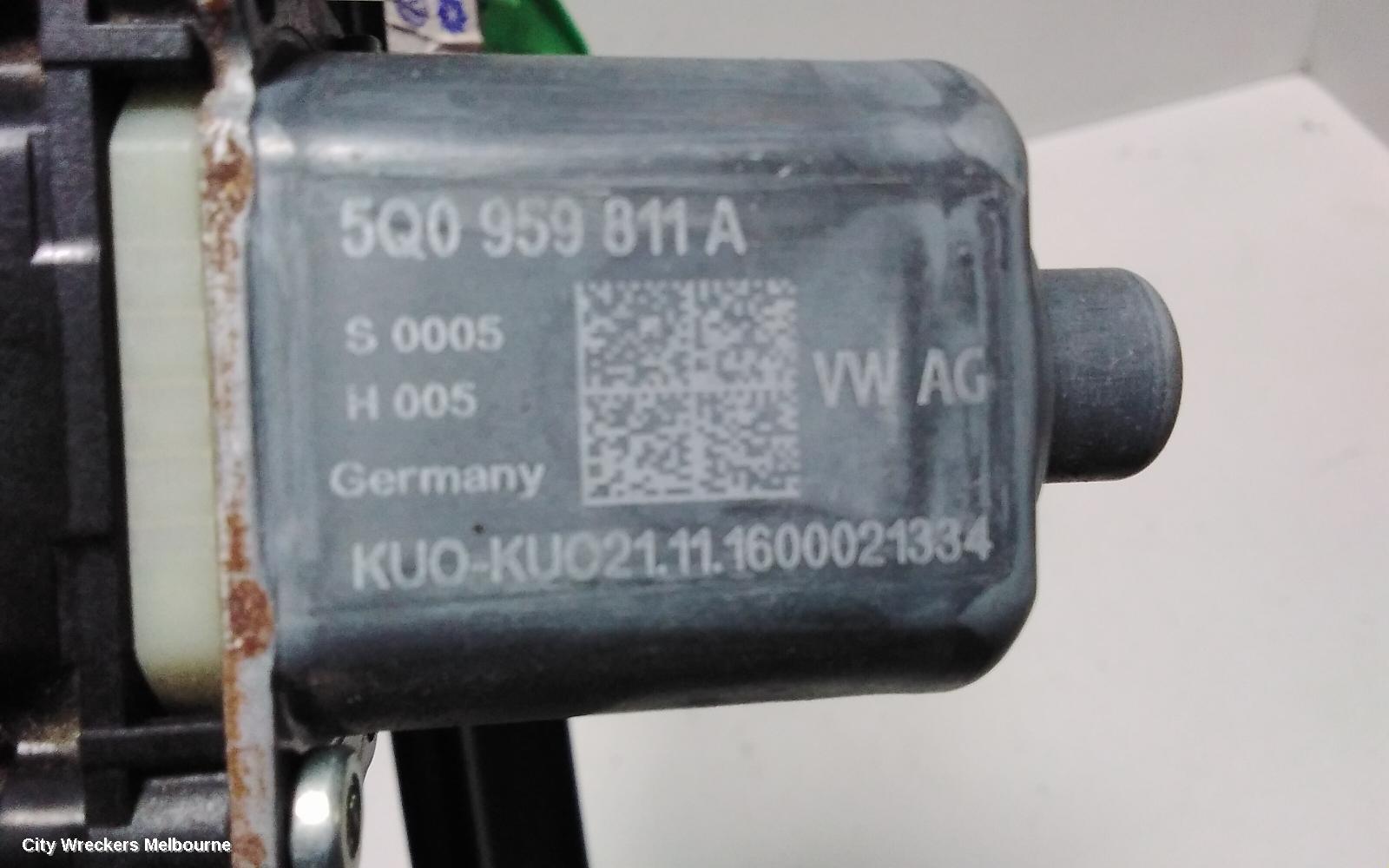 VOLKSWAGEN TIGUAN LEFT REAR WND REG/MOTOR, DOOR REG ASSY (REG AND MOTOR), 5NA, 06/2016 ONWARDS - Image 2