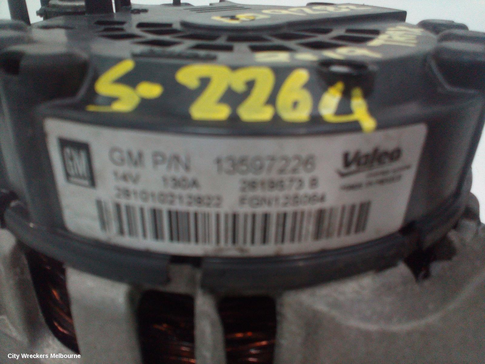 HOLDEN TRAX ALTERNATOR, PETROL, 1.4, AUTO T/M, TJ SERIES, 08/2014 - 12/2020 - Image 2