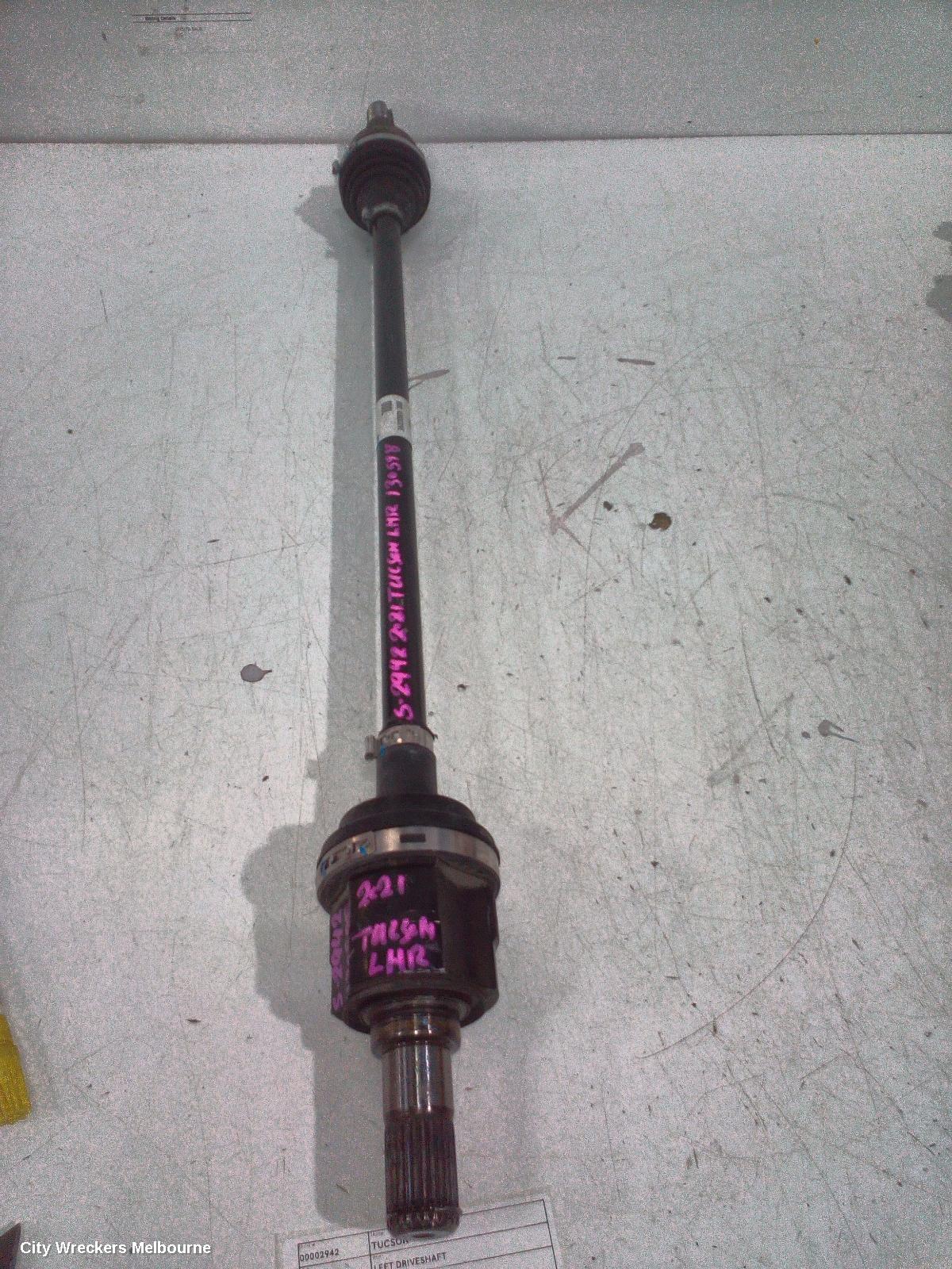 HYUNDAI TUCSON LEFT DRIVESHAFT, NX4, REAR, 02/2021 ONWARDS - Image 2
