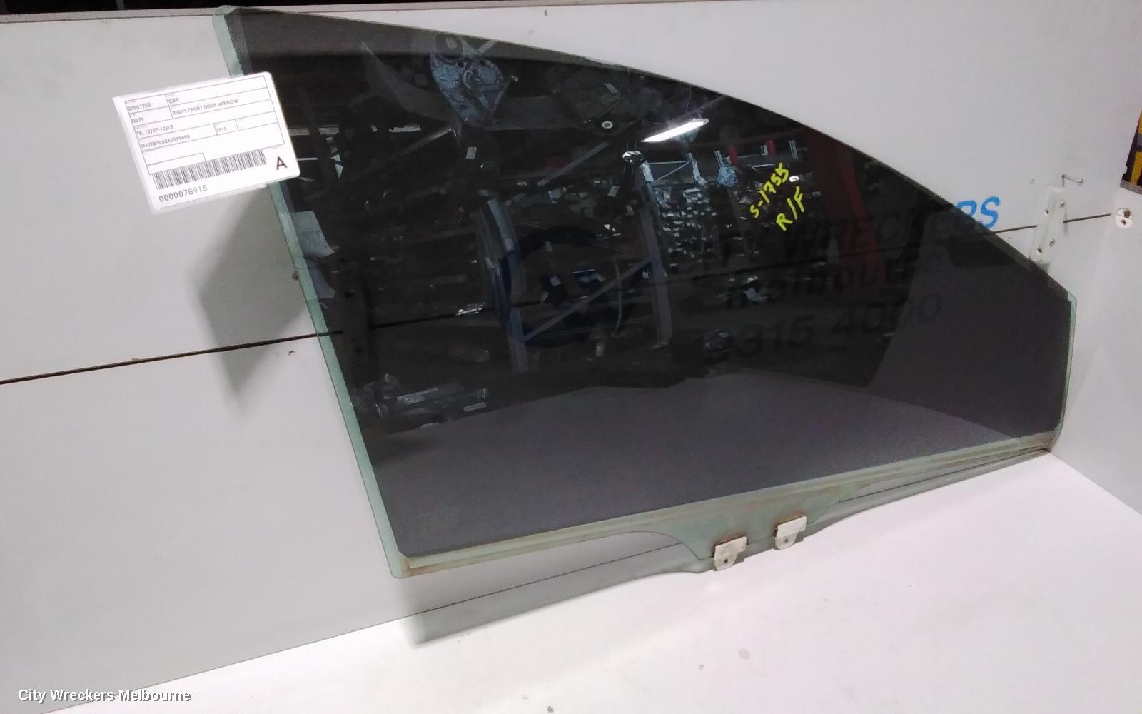 MAZDA CX9 RIGHT FRONT DOOR WINDOW, TB, 12/2007 - 12/2015 - Image 1