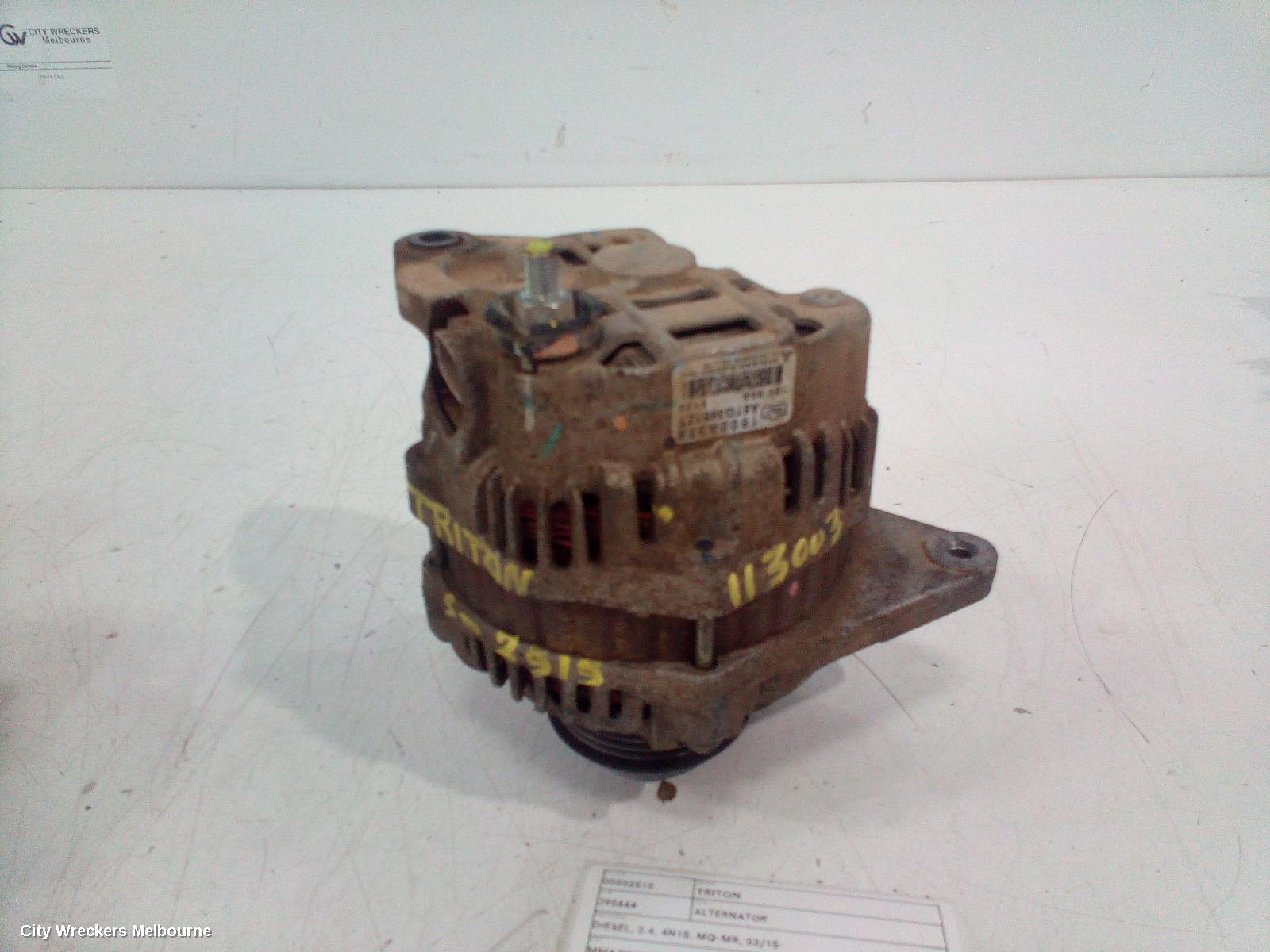 MITSUBISHI TRITON ALTERNATOR, DIESEL, 2.4, 4N15, MQ-MR, 03/2015 ONWARDS - Image 1