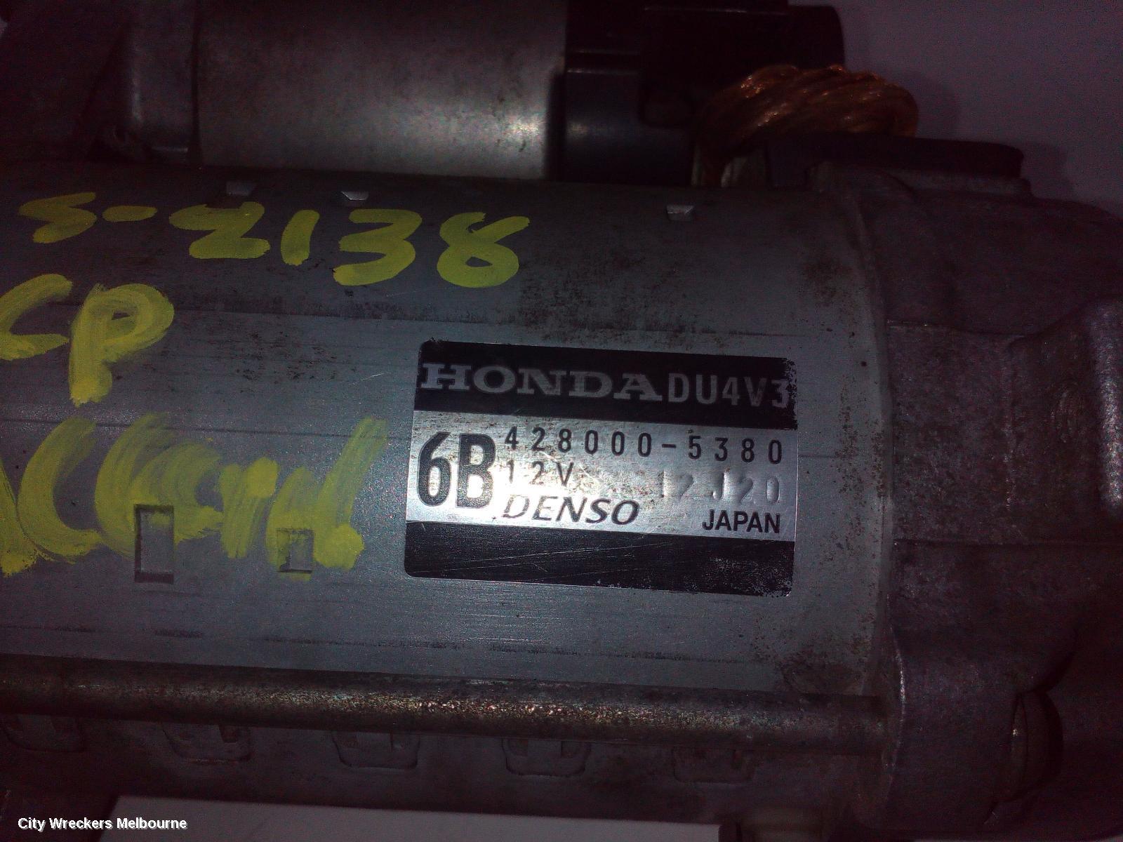HONDA ACCORD STARTER, 3.5, J35Z, 8TH GEN (VIN MRHCP), 02/2008 - 05/2013 - Image 2