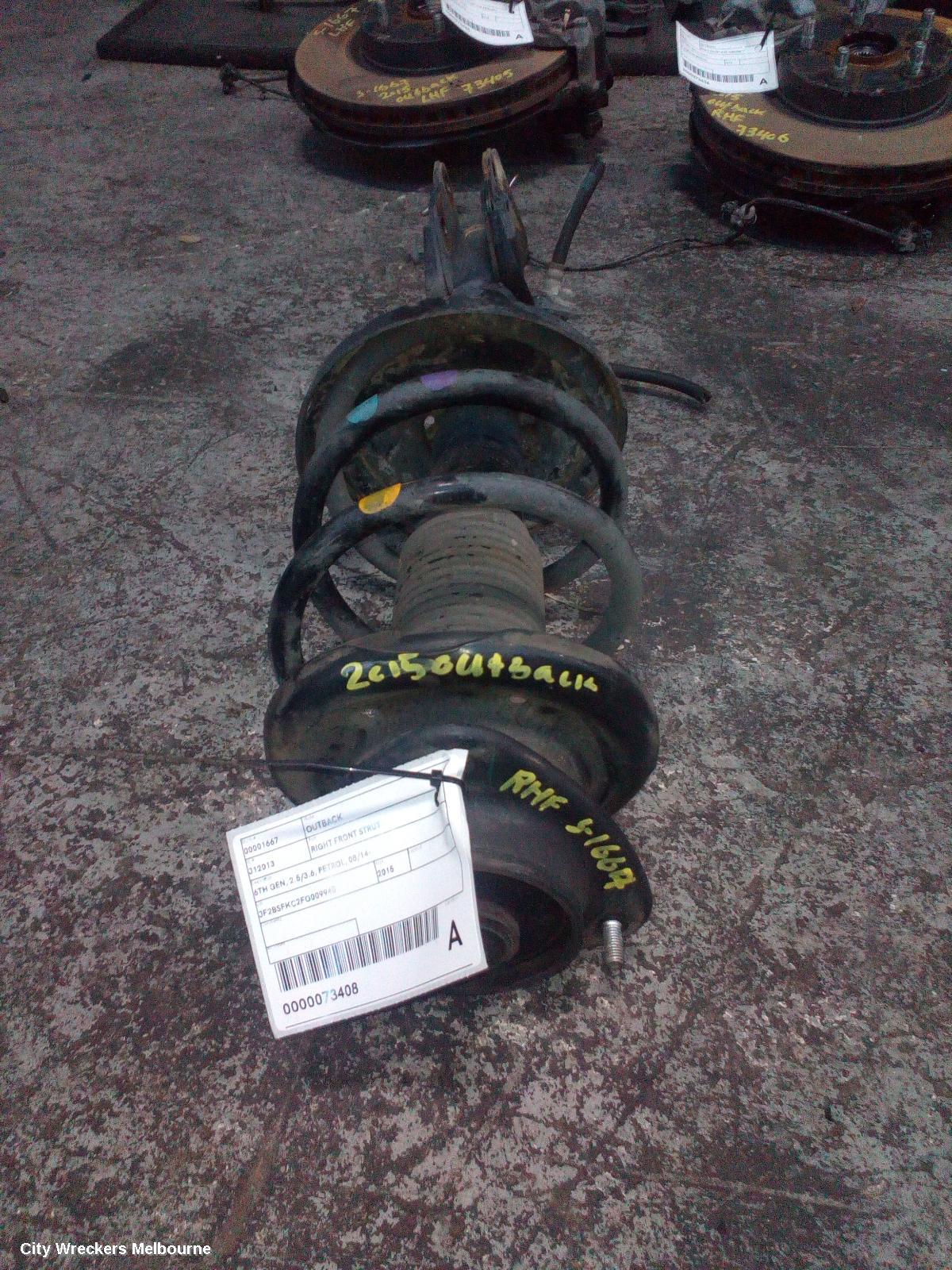 SUBARU OUTBACK RIGHT FRONT STRUT, 6TH GEN, 2.5/3.6, PETROL, 08/2014 ONWARDS - Image 1