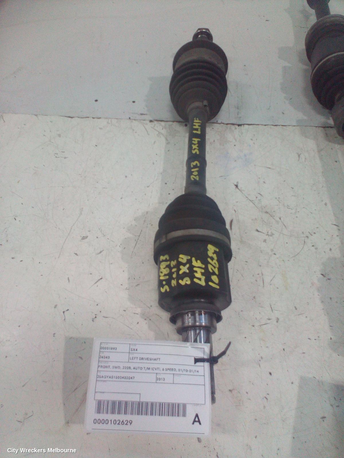 SUZUKI SX4 LEFT DRIVESHAFT, FRONT, 2WD, J20B, AUTO T/M (CVT), 6 SPEED, 01/2010 - 01/2014 - Image 2