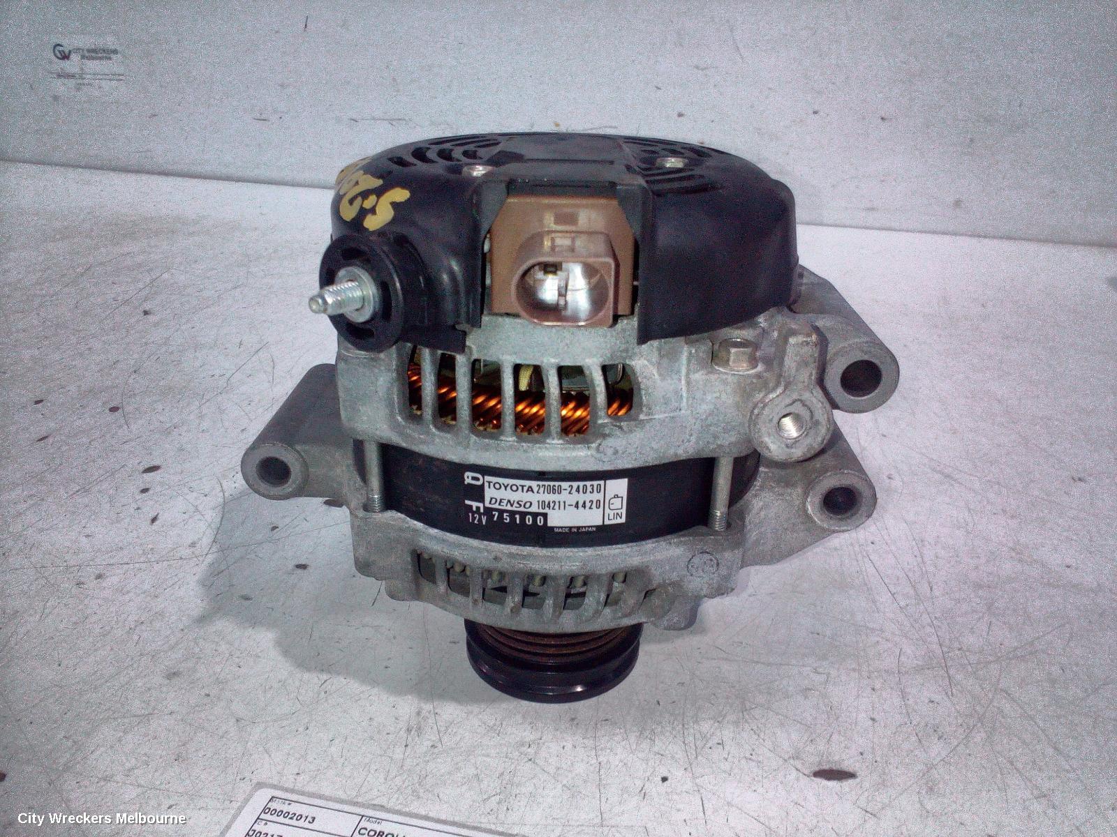 TOYOTA COROLLA ALTERNATOR, PETROL, 2.0, M20A-FKS, MZEA12R, 07/2018 ONWARDS - Image 2
