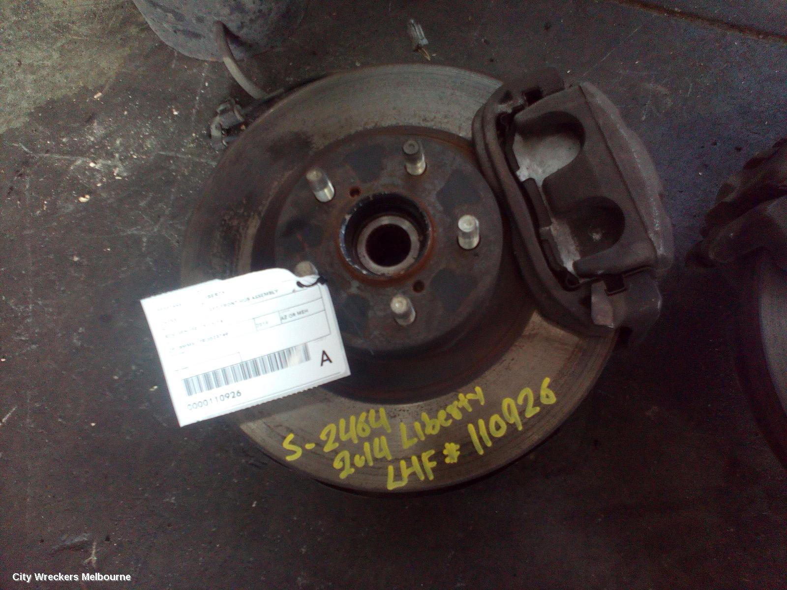 SUBARU LIBERTY LEFT FRONT HUB ASSEMBLY, 5TH GEN, 09/2013 - 11/2014 - Image 2