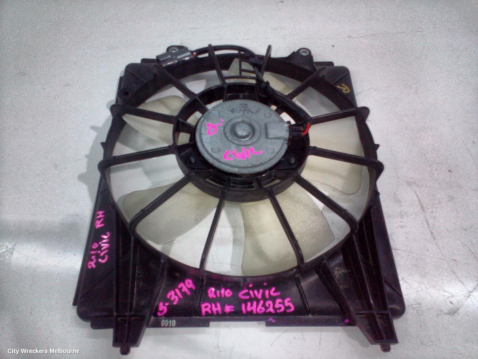 HONDA CIVIC FAN, FAN RH (DRIVER SIDE), 2.0, K20Z2, 7 BLADES, 8TH GEN, 02/2006 - 12/2011 - Image 2