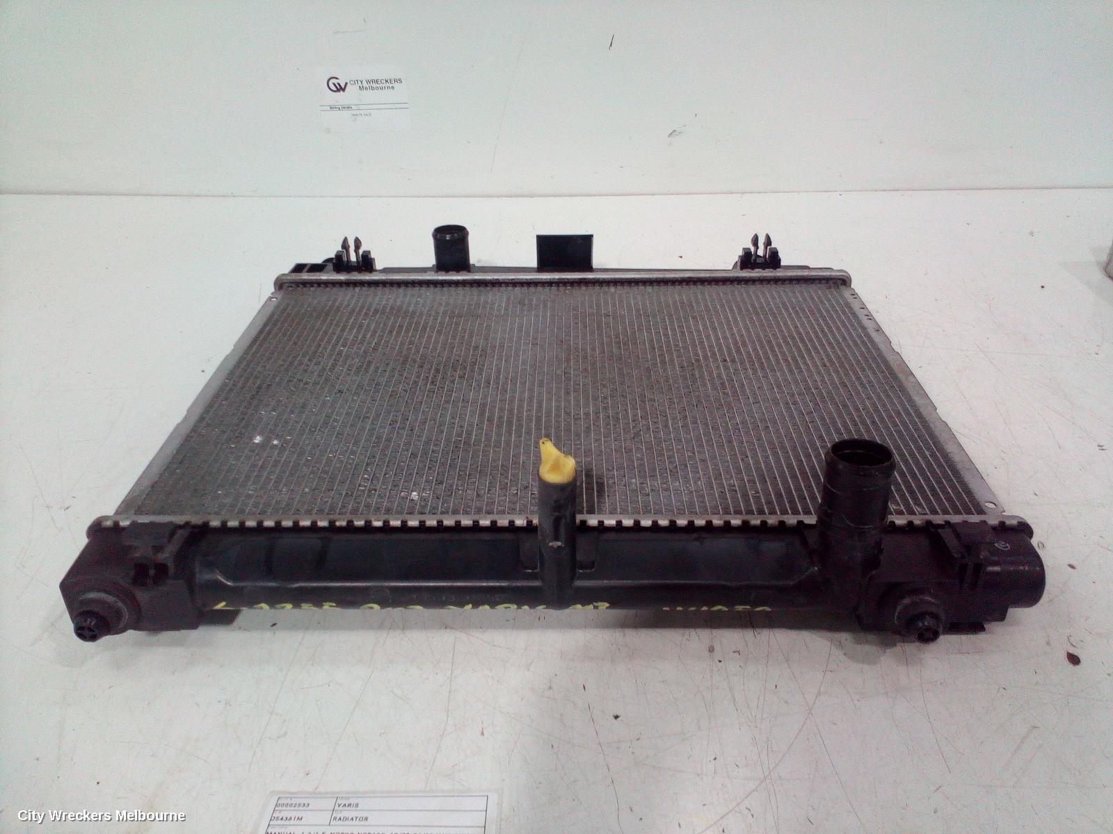 TOYOTA YARIS RADIATOR, MANUAL, 1.3/1.5, NCP9#-NCP13#, 10/2005 - 06/2016 (AUS ONLY) - Image 2