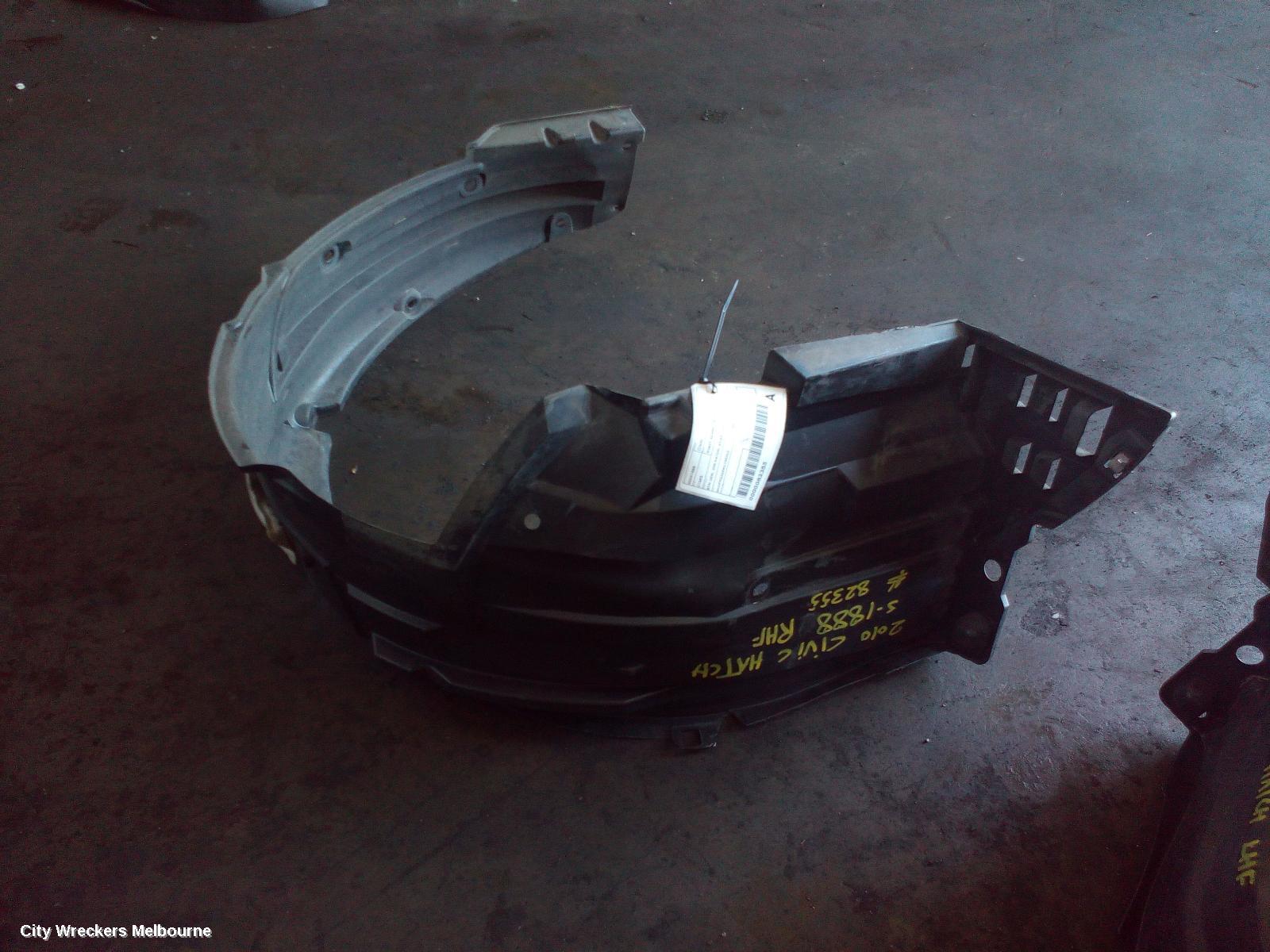 HONDA CIVIC RIGHT GUARD LINER, 8TH GEN, 3DR HATCH, 07/2007 - 12/2011 - Image 2
