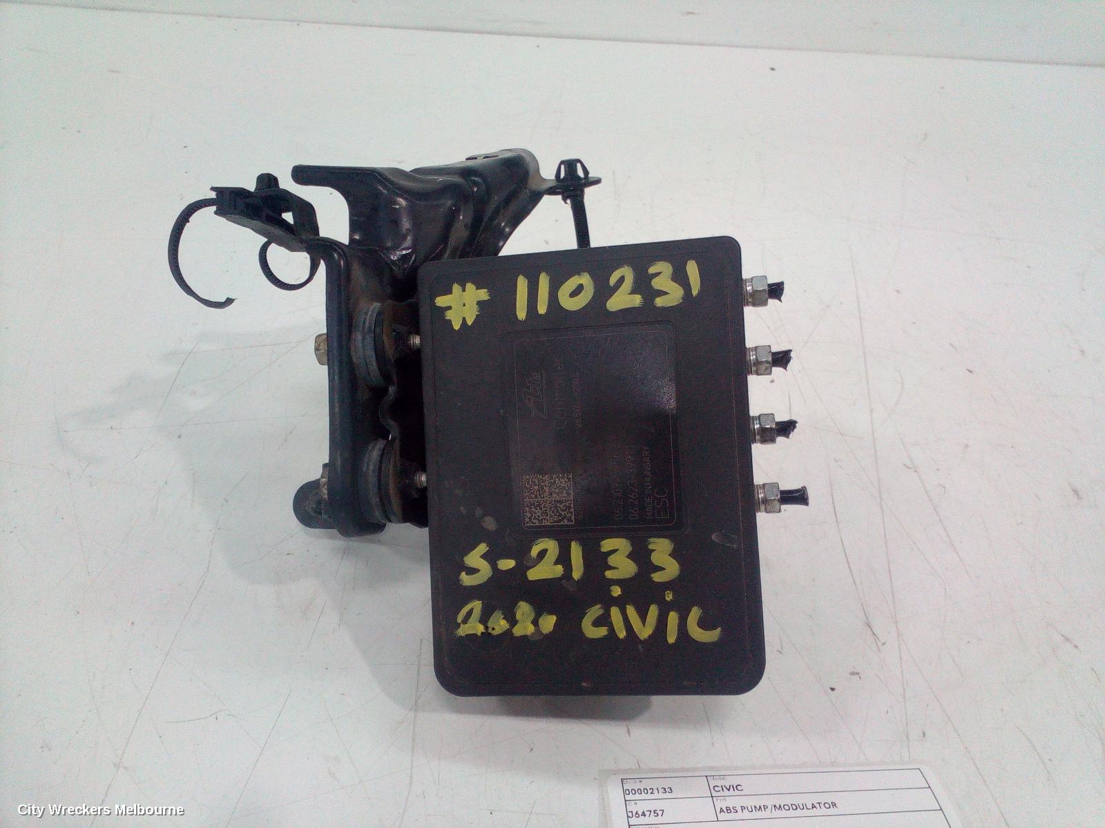 HONDA CIVIC ABS PUMP/MODULATOR, 10TH GEN, 05/2016 - 08/2021 - Image 1