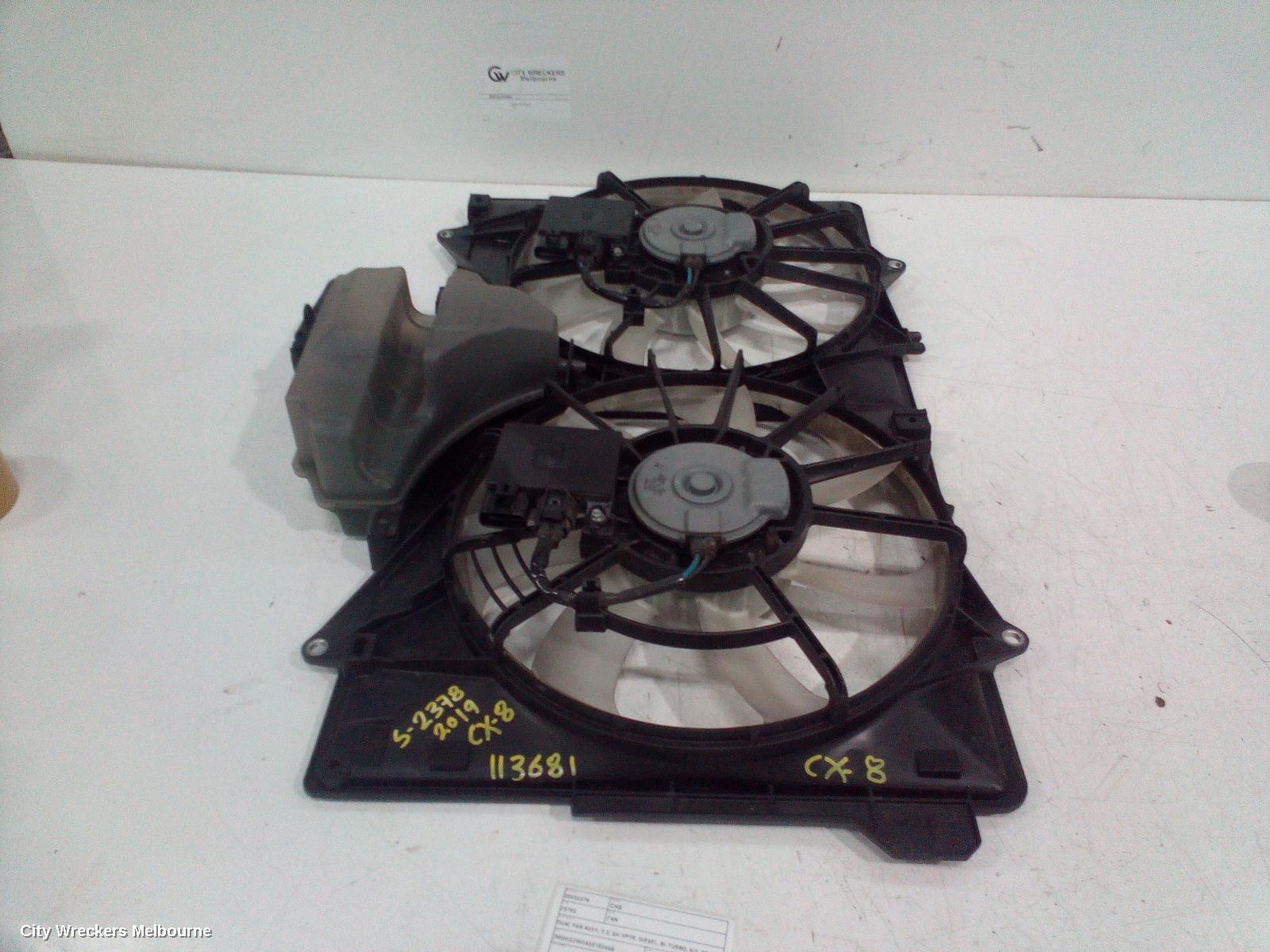 MAZDA CX8 FAN, DUAL FAN ASSY, 2.2, SH-VPTR, DIESEL, BI-TURBO, KG, 05/2018 ONWARDS - Image 2