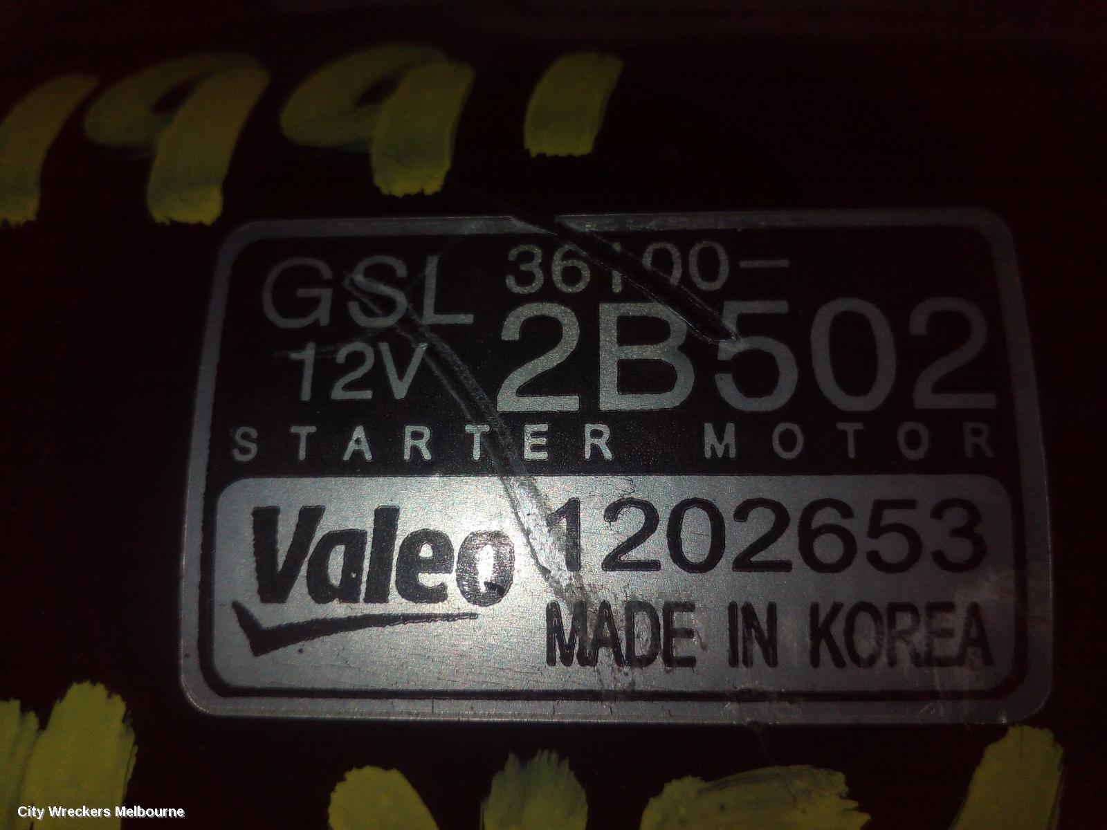 HYUNDAI VELOSTER STARTER, 1.6, G4FJ, TURBO, AUTO/MANUAL T/M, 07/2012 - 02/2018 - Image 1