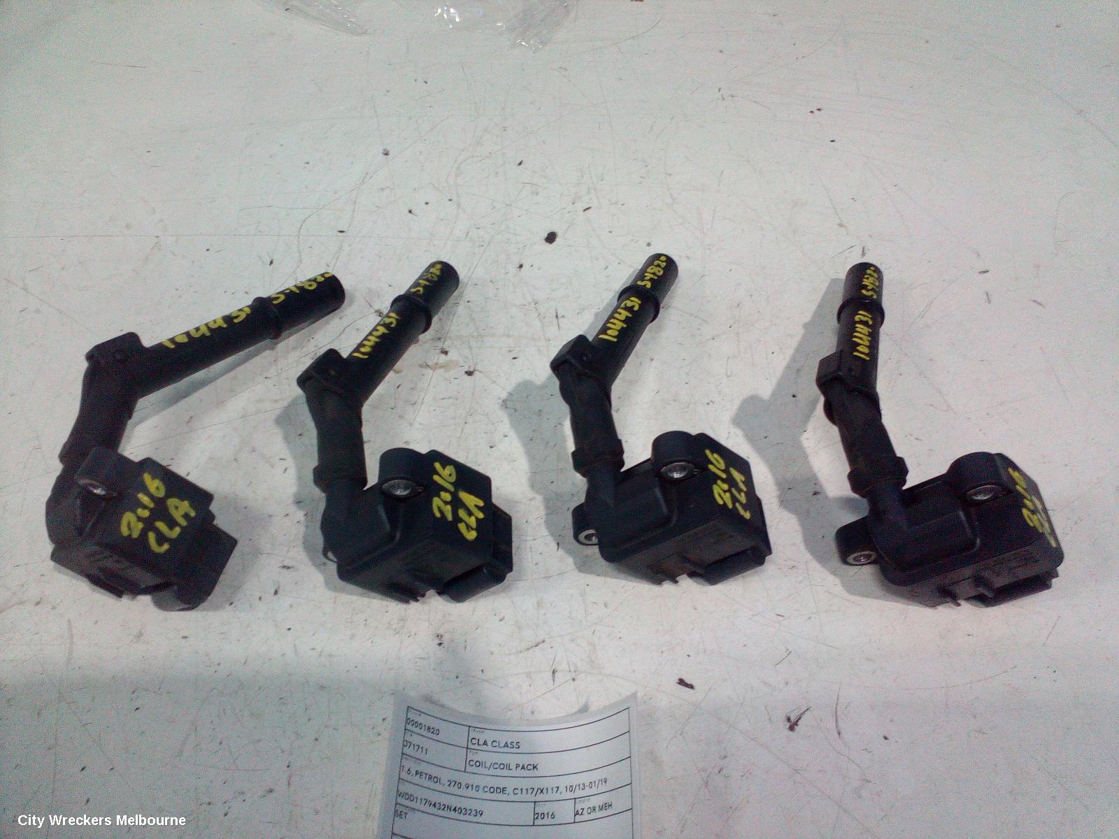 MERCEDES CLA CLASS COIL/COIL PACK, 1.6, PETROL, 270.910 CODE, C117/X117, 10/2013 - 01/2019 - Image 2