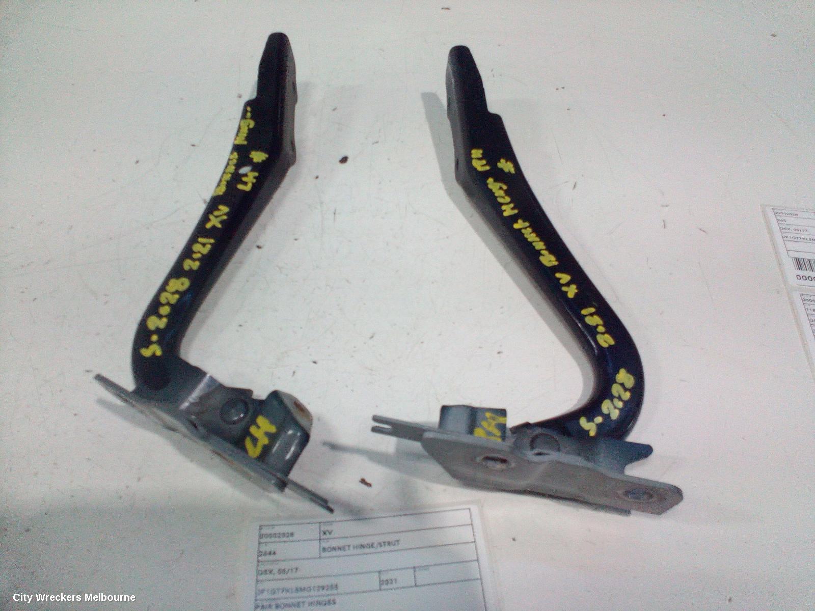 SUBARU XV BONNET HINGE/STRUT, G5X, HINGES (PAIR), 03/2017 - 06/2023 - Image 1