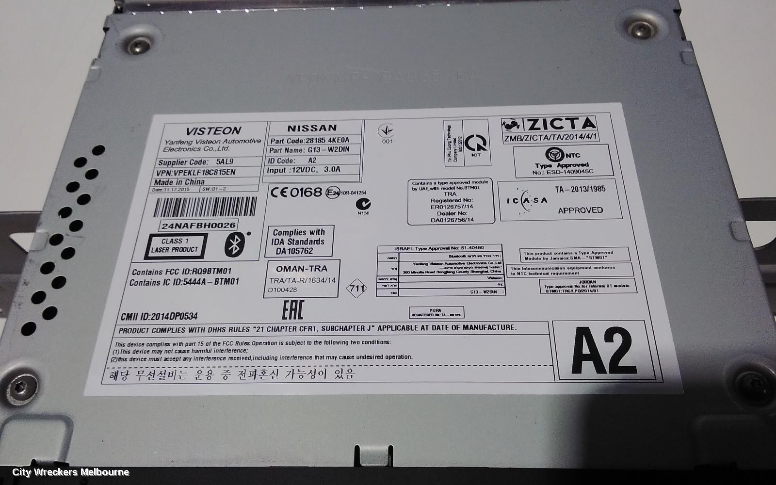 NISSAN NAVARA RADIO/CD/DVD/SAT/TV, NP300, RADIO/CD PLAYER, NON SCREEN TYPE, 05/2015 - 11/2020 - Image 3