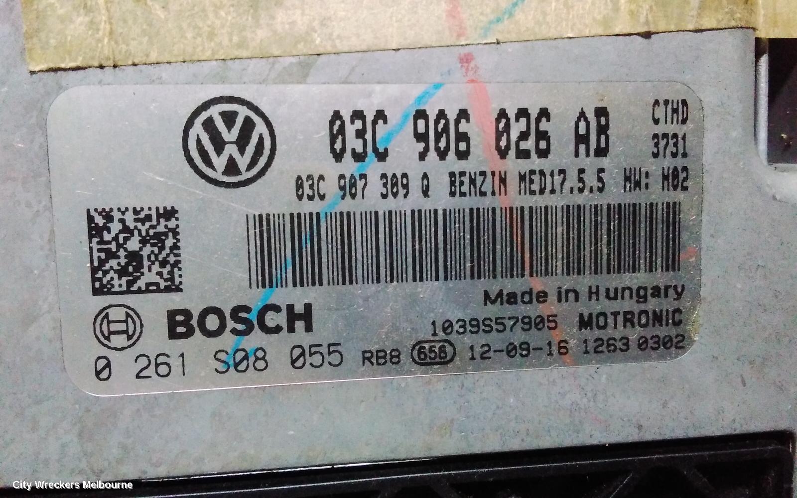VOLKSWAGEN JETTA ECU, ENGINE ECU, PETROL, 1.4, CTHD CODE, TURBO/SCHARGED, ECU ONLY, 1B, 02/2011 - 12/2017 - Image 3