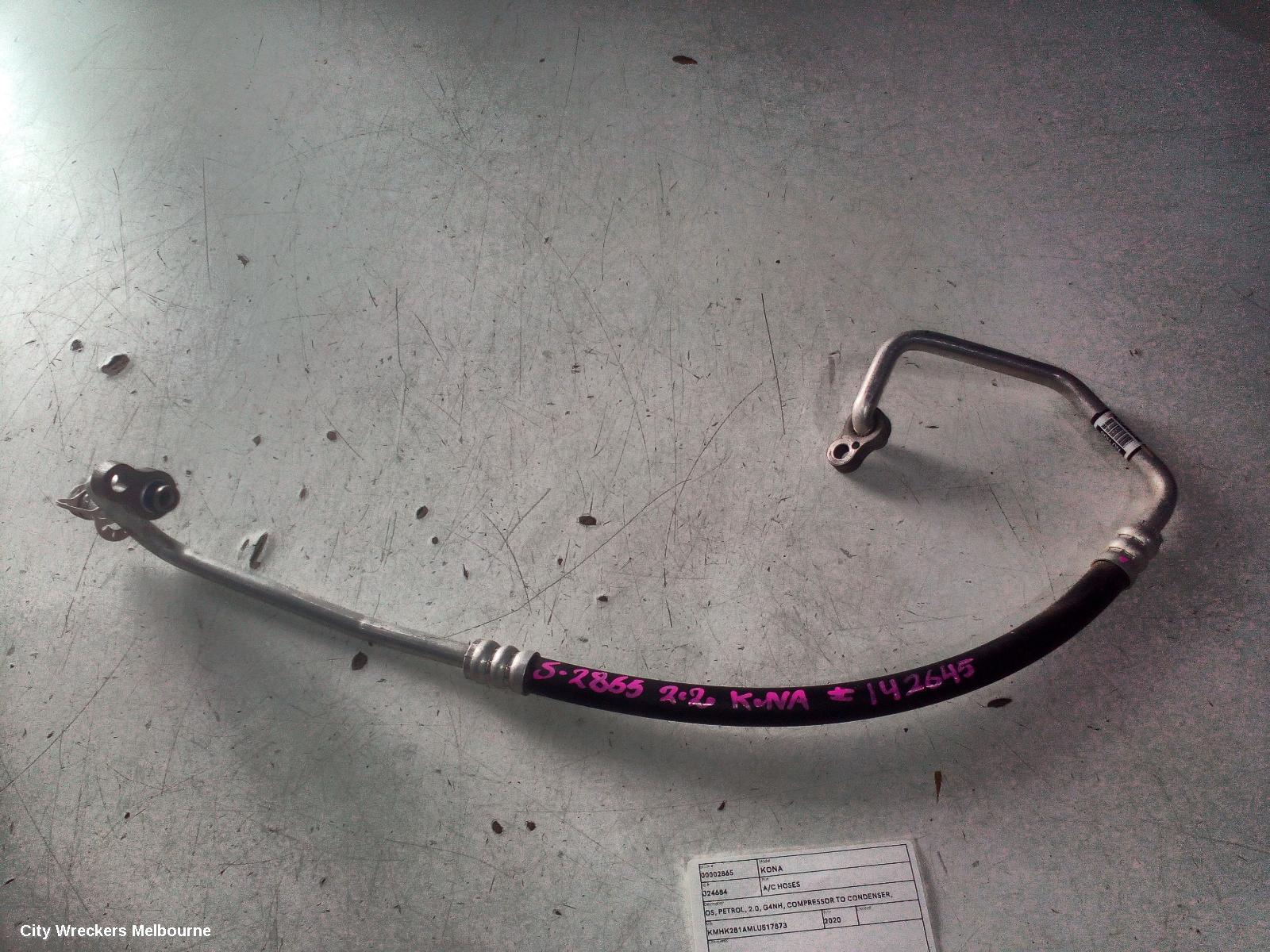 HYUNDAI KONA A/C HOSES, OS, PETROL, 2.0, G4NH, COMPRESSOR TO CONDENSER, 09/2017 - 10/2020 - Image 2