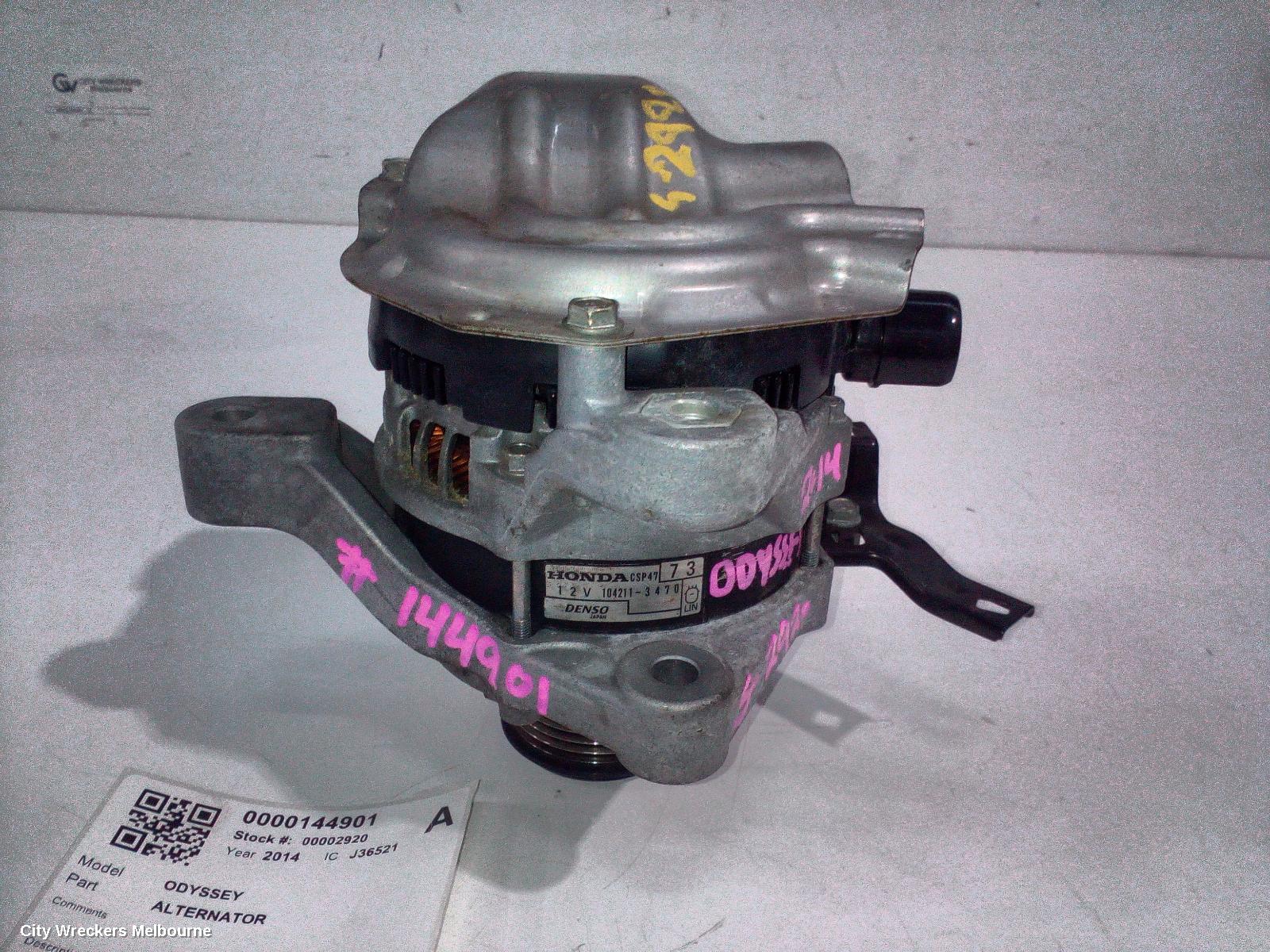 HONDA ODYSSEY ALTERNATOR, RC1, PETROL, 2.4, K24W, 02/2014 - 03/2022 - Image 1