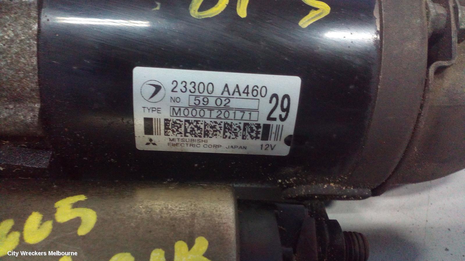 SUBARU OUTBACK STARTER, PETROL, EJ25, NON TURBO, AUTO, 4/6 SPEED, 2ND-5TH GEN, 09/1996 - 09/2012 - Image 1