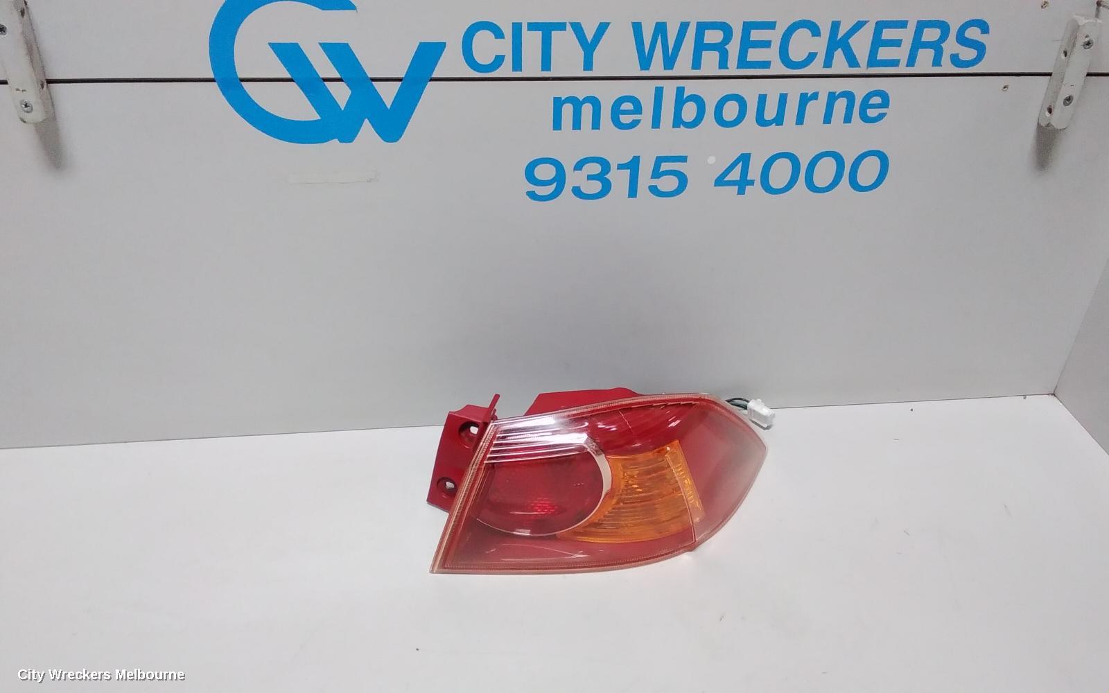 MITSUBISHI LANCER RIGHT TAILLIGHT, CJ, SEDAN, RED INSERT TYPE, 07/2007 - 07/2009 - Image 1