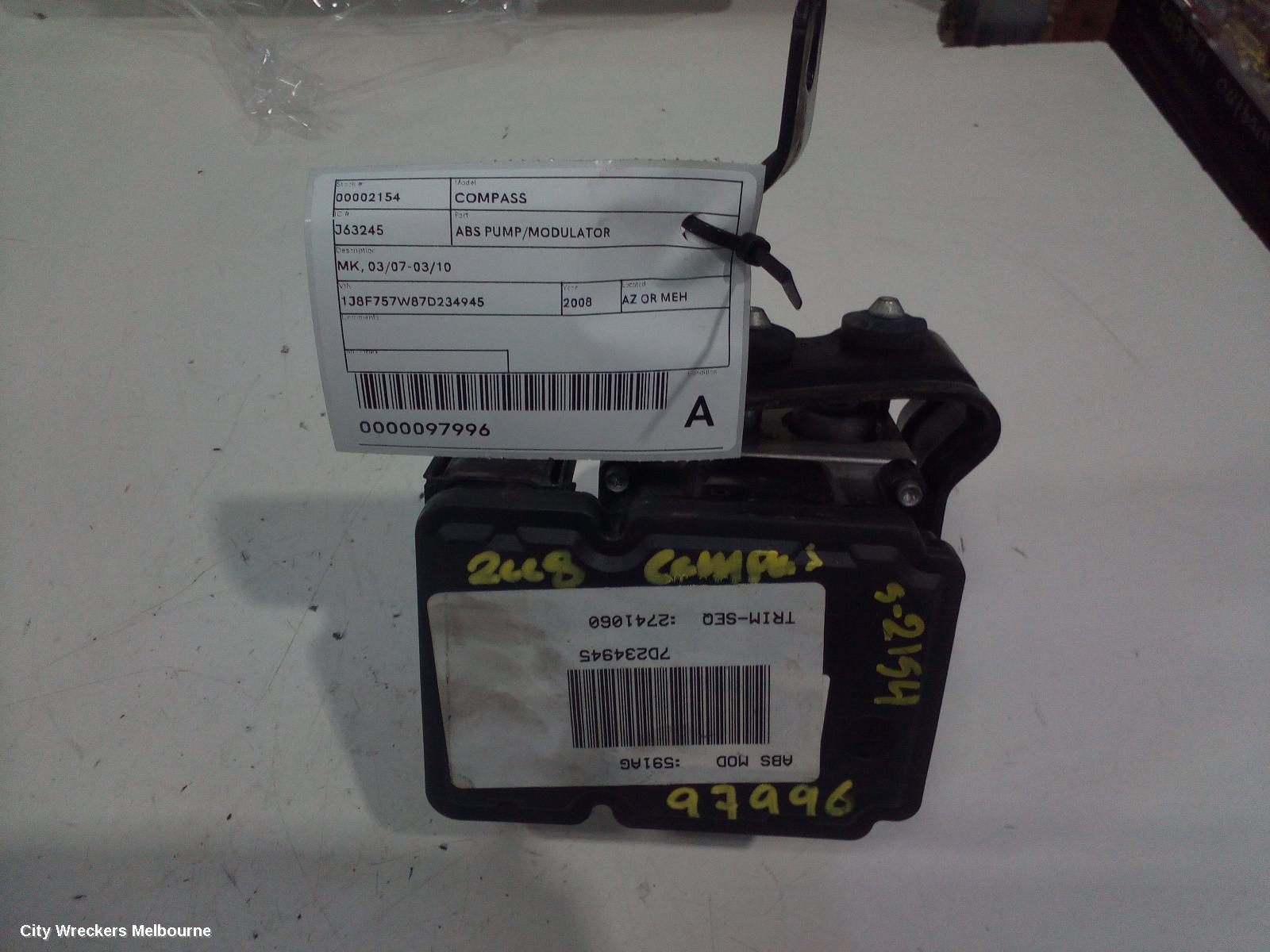 JEEP COMPASS ABS PUMP/MODULATOR, MK, 12/2006 - 03/2010 - Image 1