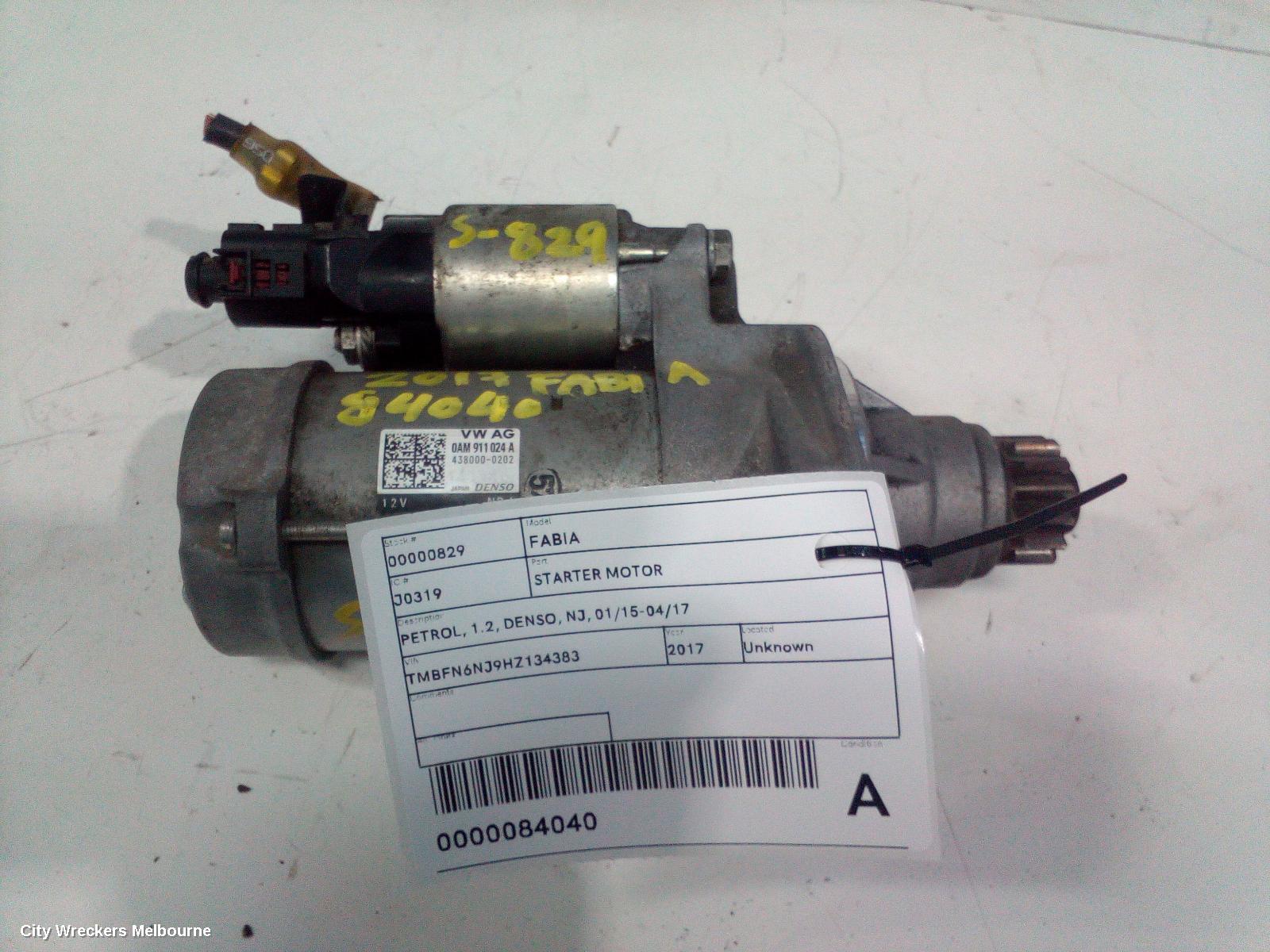 SKODA FABIA STARTER, PETROL, 1.2, DENSO, NJ, 01/2015 - 04/2017 - Image 2