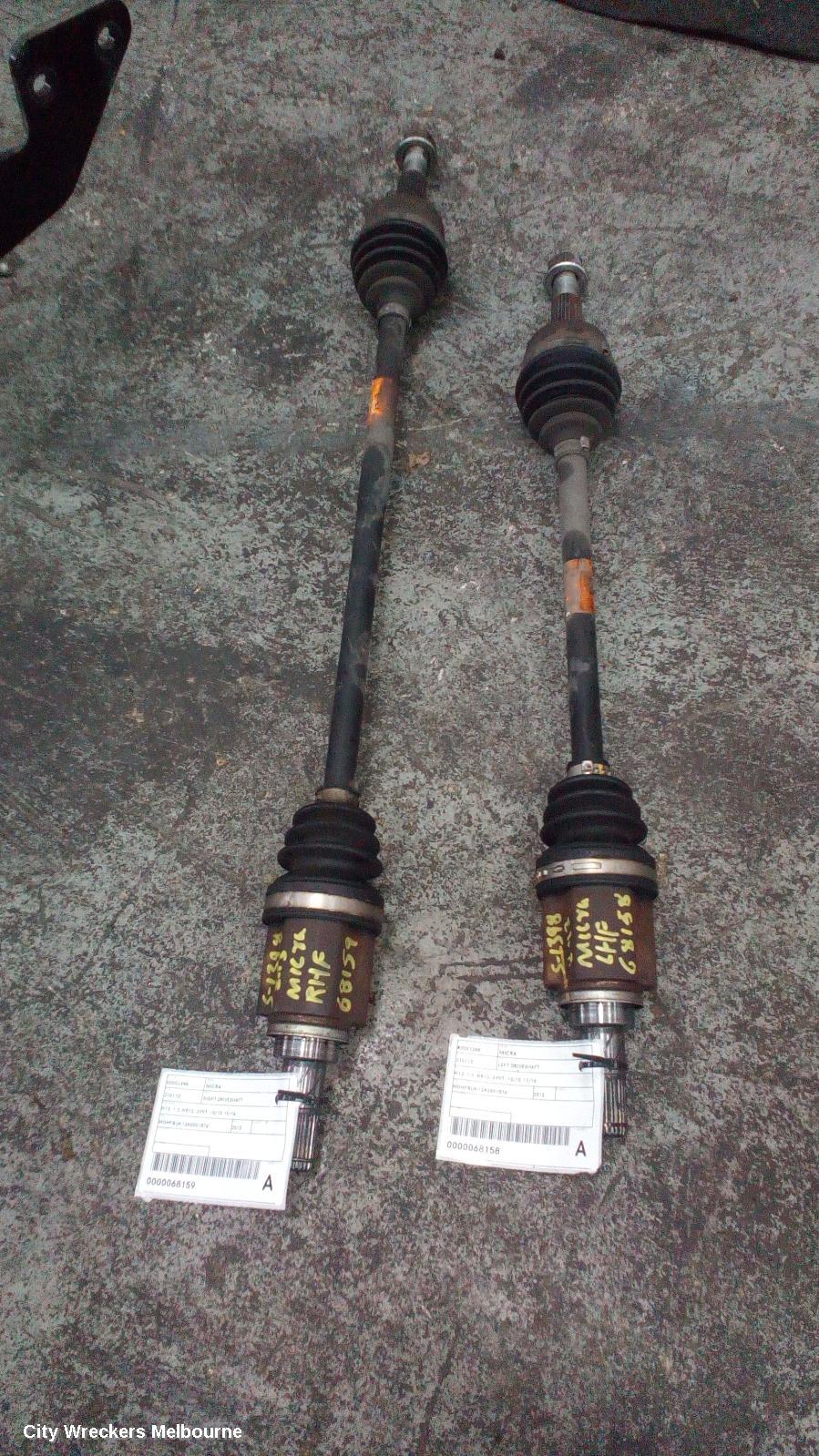 NISSAN MICRA LEFT DRIVESHAFT, K13, 1.2, HR12, 3VVT, 10/2010 - 12/2016 - Image 2
