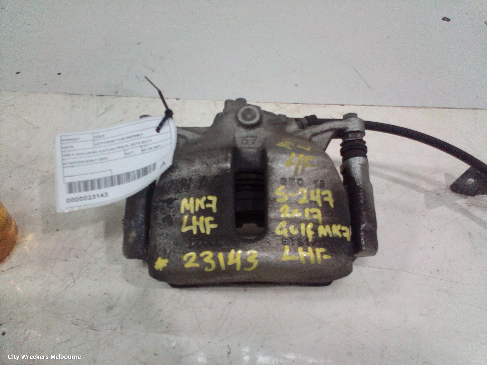 VOLKSWAGEN GOLF CALIPER, LH FRONT, STANDARD TYPE, GEN 7, 12/2012 - 08/2020 - Image 1