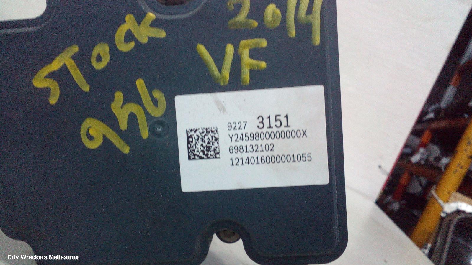 HOLDEN COMMODORE ABS PUMP/MODULATOR, VF, NON TRACTION CONTROL TYPE, 05/2013 - 12/2017 - Image 1