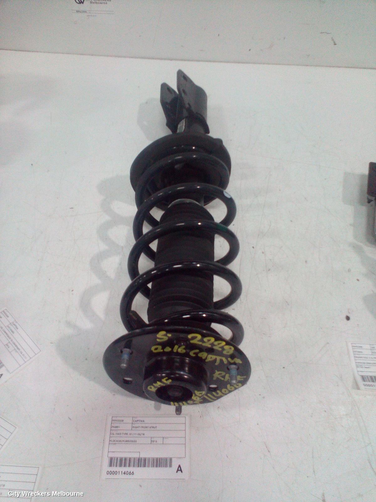 HOLDEN CAPTIVA RIGHT FRONT STRUT, CG, 2WD TYPE, 01/2011 - 06/2018 - Image 3