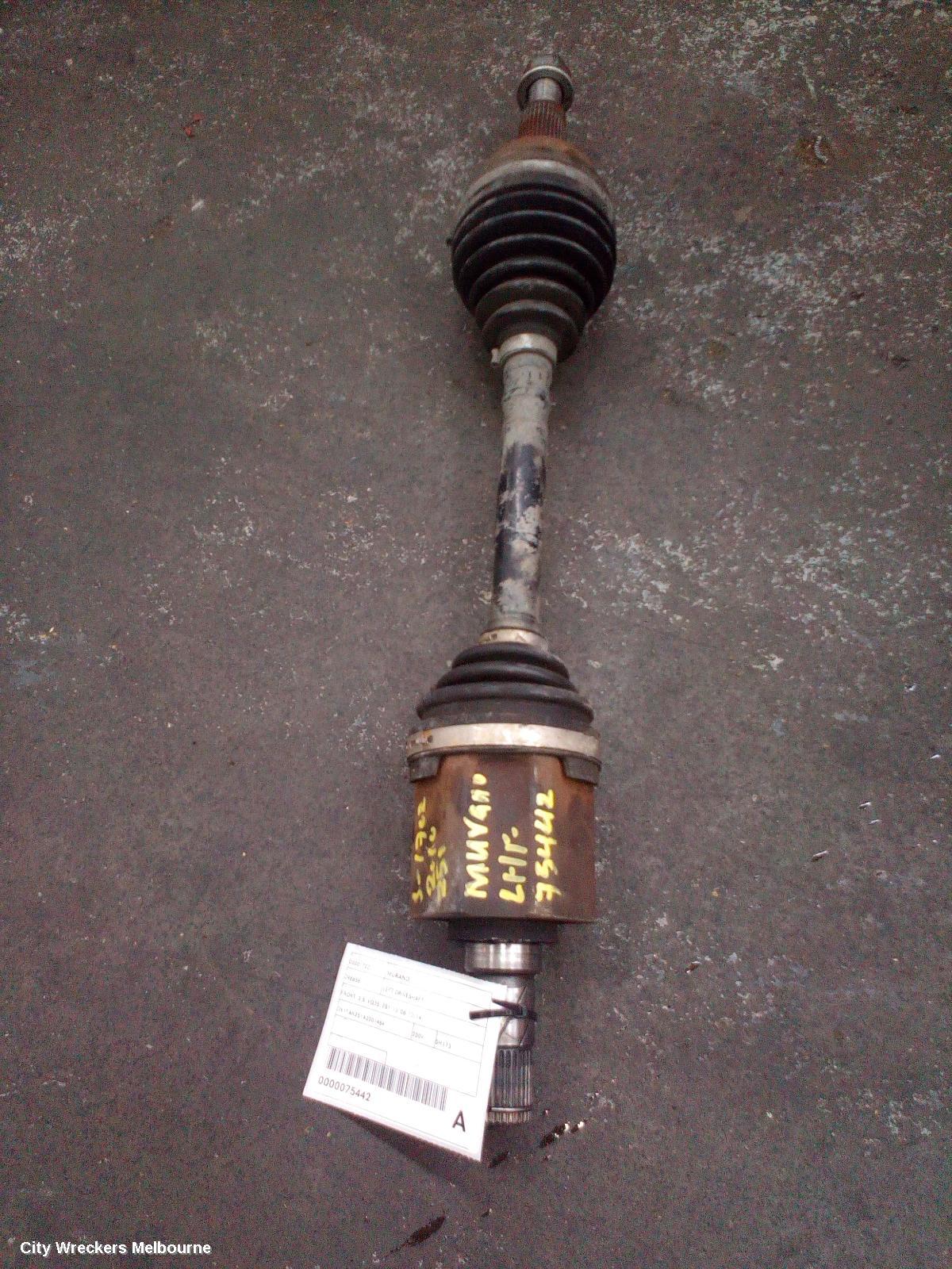 NISSAN MURANO LEFT DRIVESHAFT, FRONT, 3.5, VQ35, Z51, 12/2008 - 12/2014 - Image 3
