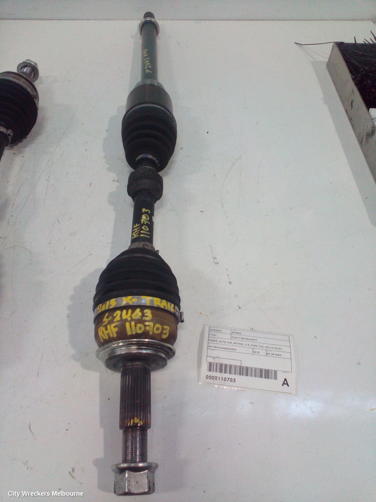 NISSAN XTRAIL RIGHT DRIVESHAFT, FRONT, AUTO T/M, PETROL, 2.5, FWD, T32, 02/2014 - 07/2022 - Image 1