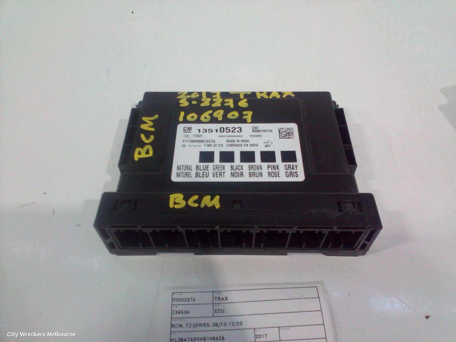 HOLDEN TRAX ECU, BCM, TJ SERIES, 08/2013 - 12/2020 - Image 1