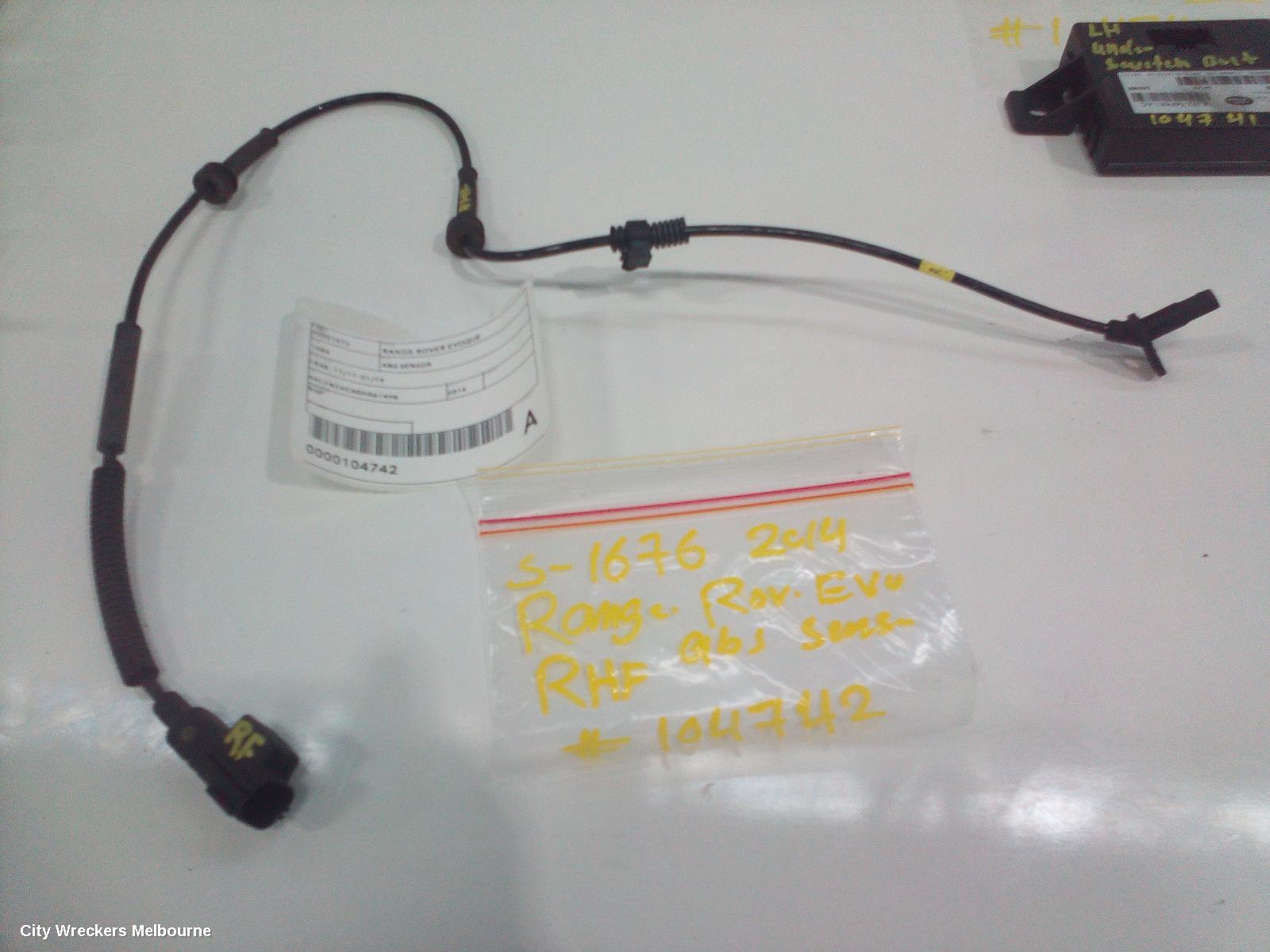 LAND ROVER RANGEROVER EVOQUE ABS SENSOR, L538, RH FRONT, 11/2011 - 01/2019 - Image 1