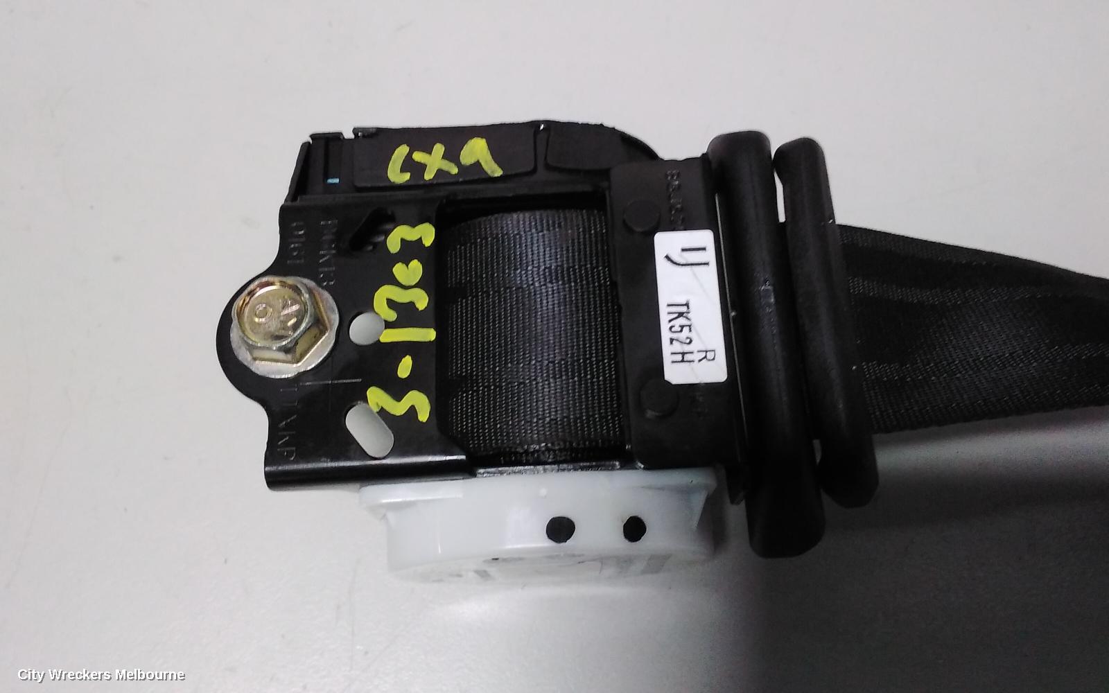 MAZDA CX9 SEATBELT/STALK, RH REAR 3RD ROW, SEAT BELT ONLY (NO STALK), TC, 07/2016 ONWARDS - Image 3