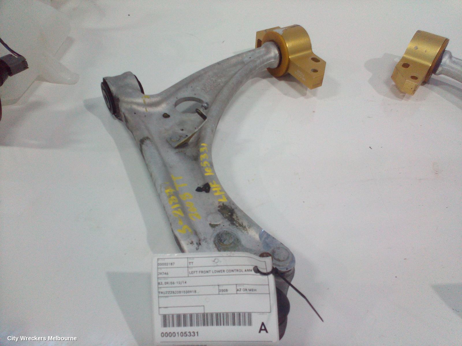 AUDI TT LEFT FRONT LOWER CONTROL ARM, 8J, 09/2006 - 12/2014 - Image 2
