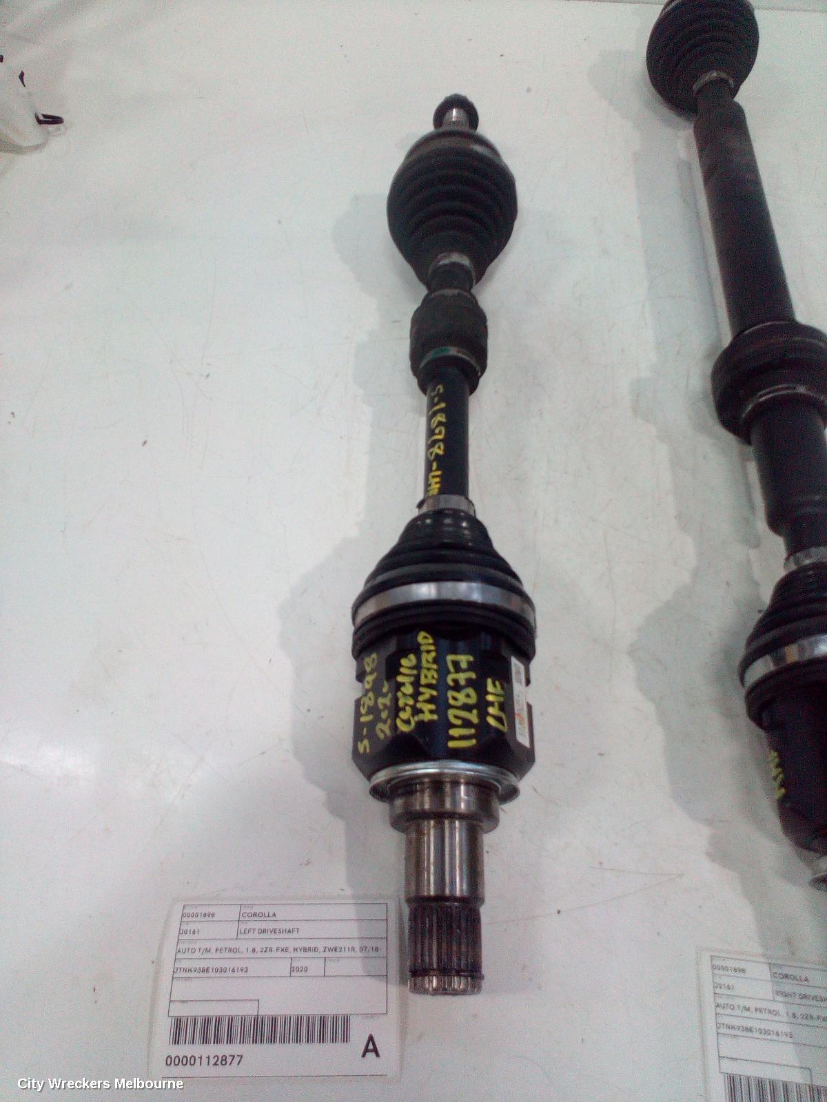 TOYOTA COROLLA LEFT DRIVESHAFT, AUTO T/M, PETROL, 1.8, 2ZR-FXE, HYBRID, ZWE211R, 07/2018 ONWARDS - Image 1