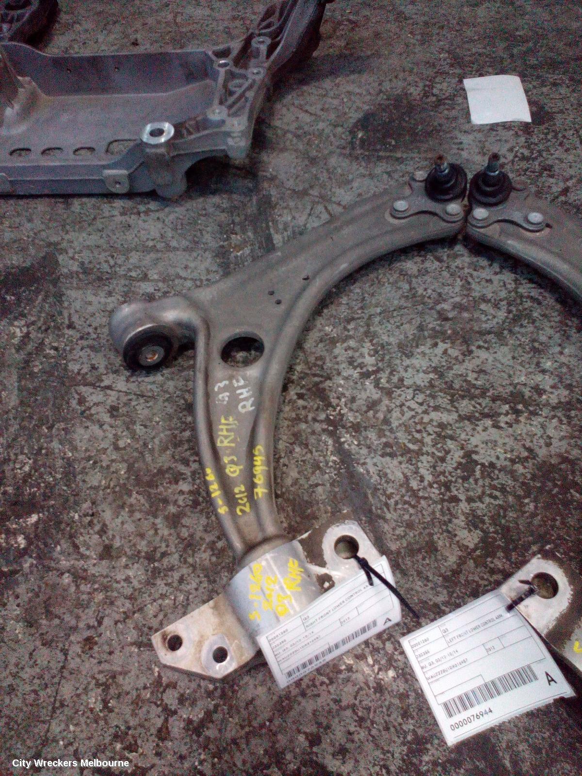 AUDI Q3 RIGHT FRONT LOWER CONTROL ARM, 8U, Q3, 03/2012 - 10/2014 - Image 1