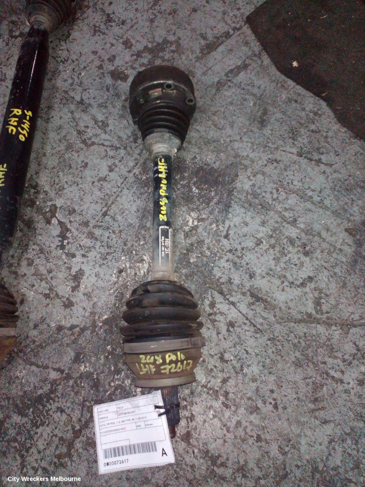 VOLKSWAGEN POLO LEFT DRIVESHAFT, AUTO, PETROL, 1.6, ABS TYPE, 9N, 11/2005 - 04/2010 - Image 2