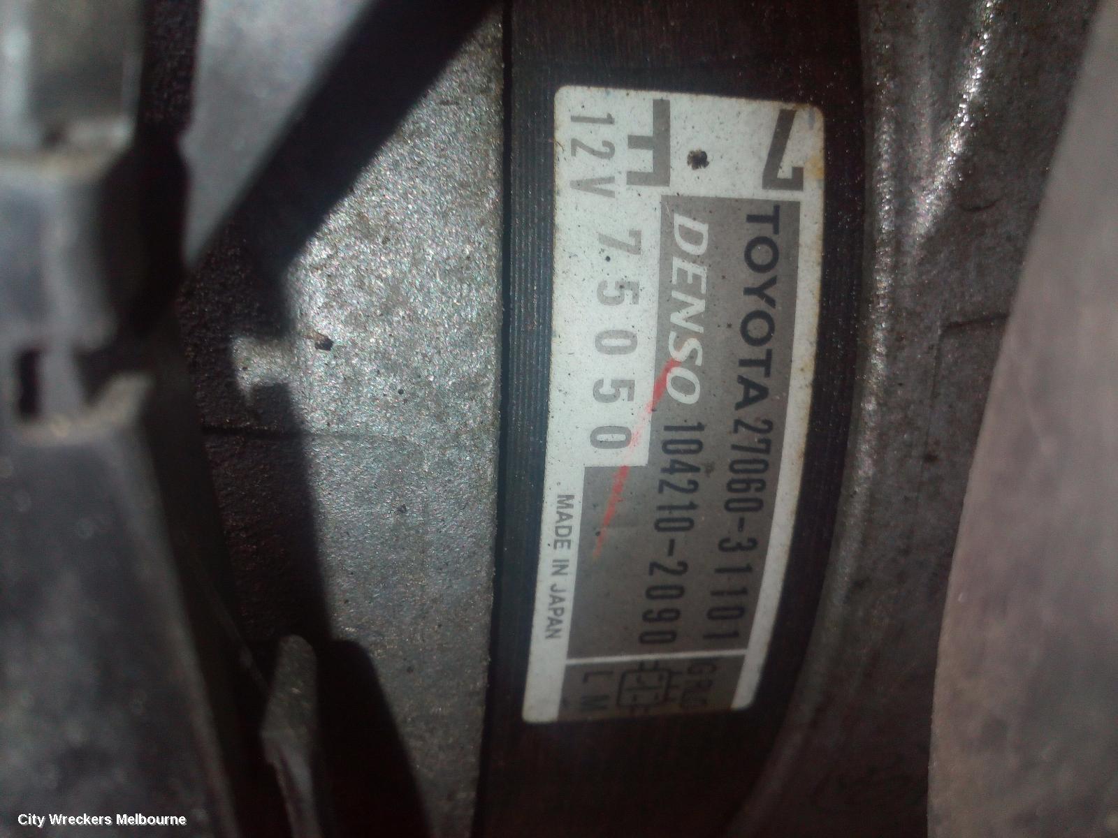 LEXUS RX SERIES ALTERNATOR, PETROL, 3.5, 2GR, 150AMP, GGL15R, 12/2008 - 08/2015 - Image 1