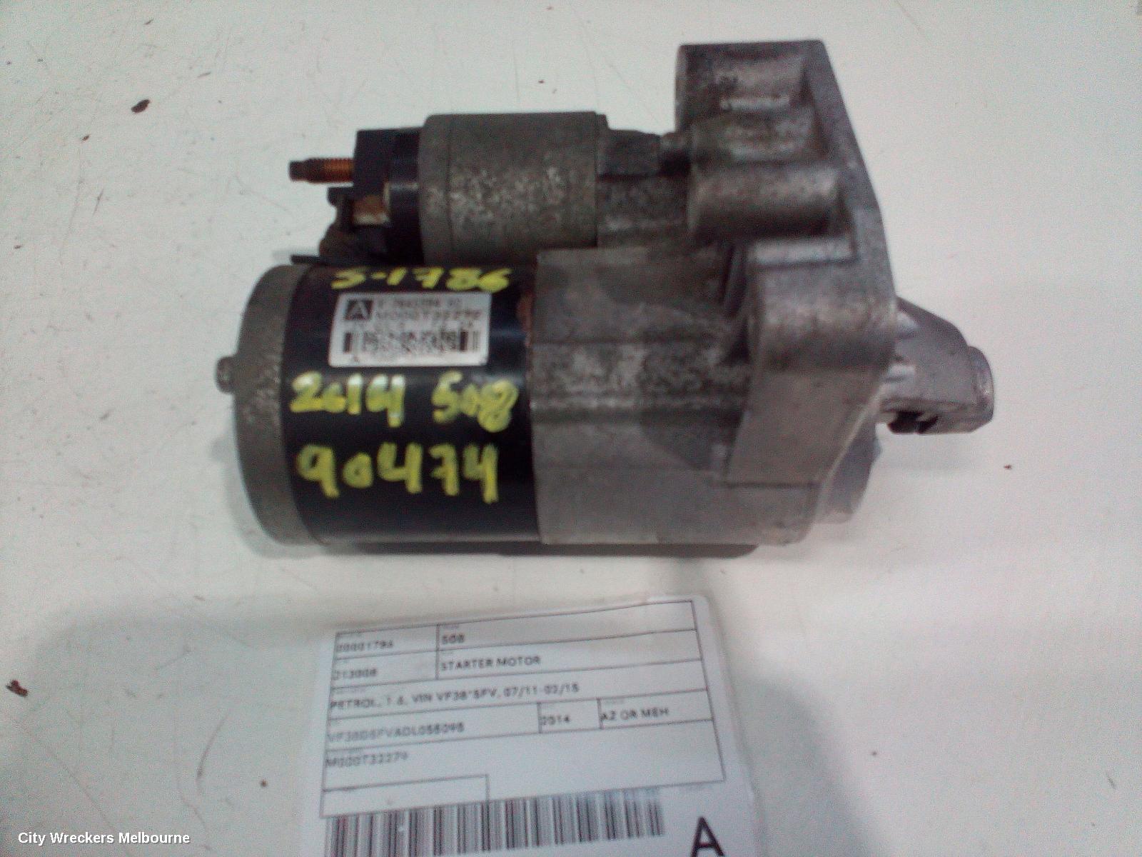 PEUGEOT 508 STARTER, PETROL, 1.6, VIN VF38*5FV, 07/2011 - 02/2015 - Image 1