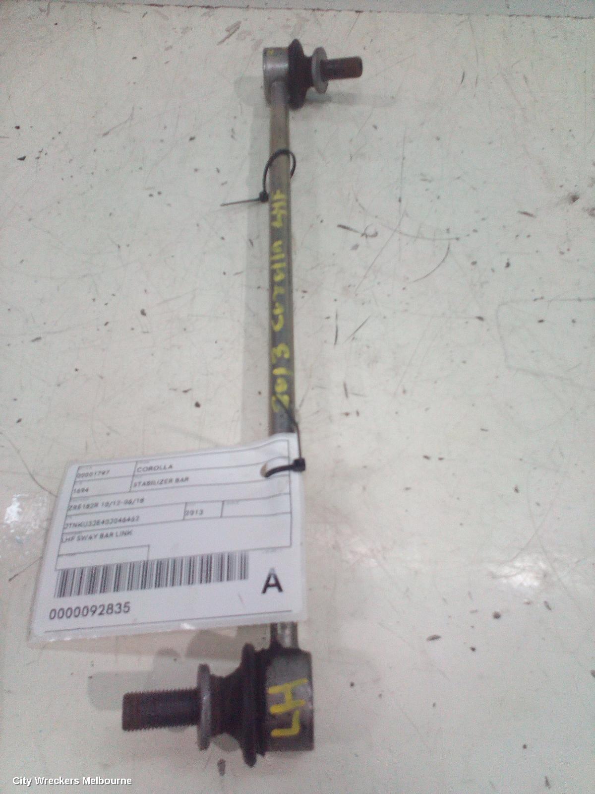 TOYOTA COROLLA STABILISER BAR, ZRE182R 10/2012 - 06/2018 - Image 2