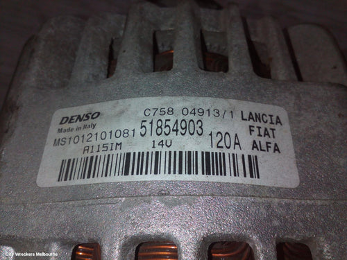 ALFA ROMEO GIULIETTA ALTERNATOR, PETROL, 1.4, NO PLUG TYPE (P/N 51854903), 940 SERIES, 06/2011 ONWARDS - Image 1