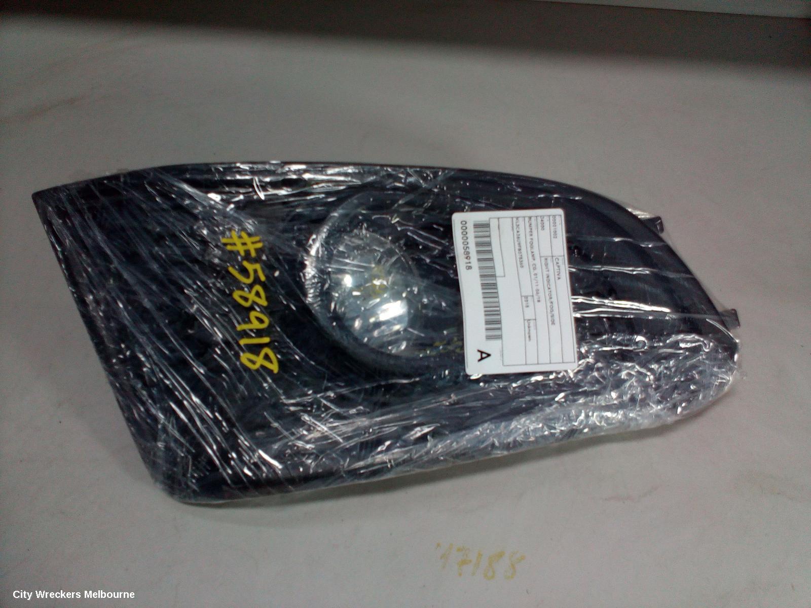 HOLDEN CAPTIVA RIGHT INDICATOR/FOG/SIDE, BUMPER FOGLAMP, CG, 01/2011 - 06/2018 - Image 3